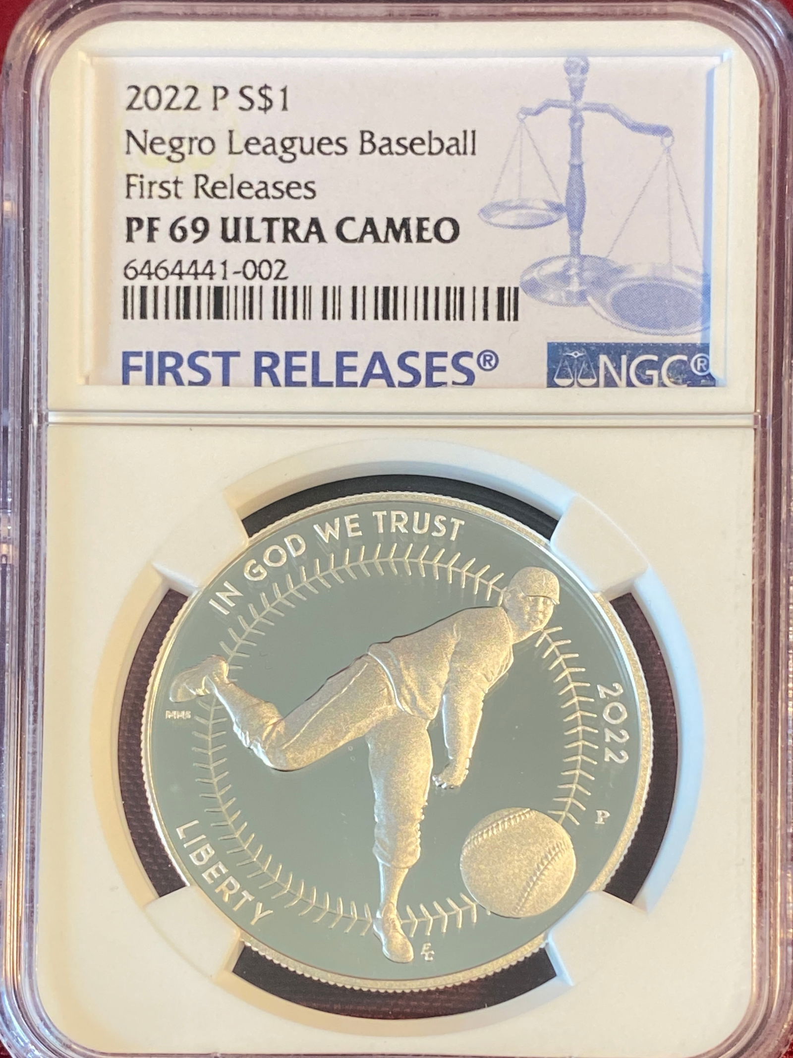 Graded 2022-P Negro League Baseball Commemorative Silver Dollar - PF69 Ultra Cameo by NGC (1 of 3)