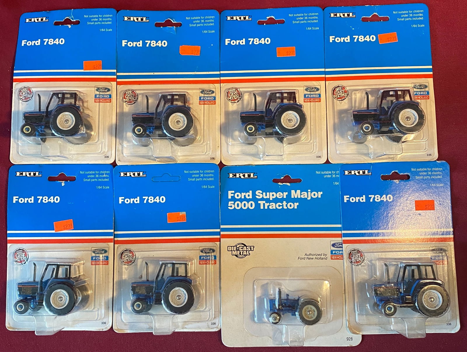 New Old Stock Ertl Ford New Holland Die Cast Tractors (1 of 5)