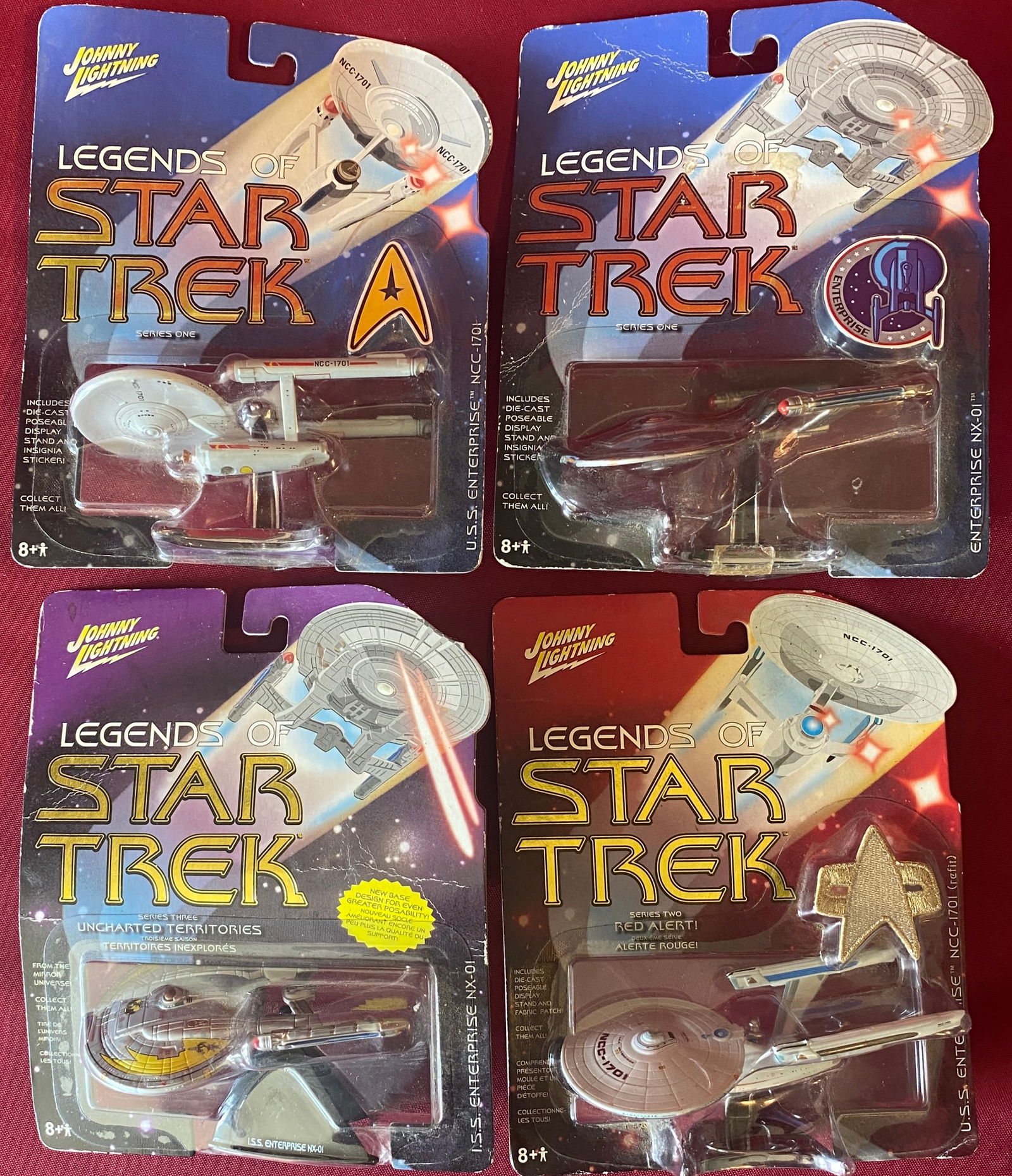 Four Johnny Lightening Legends of Star Trek Die Cast Space Ships (1 of 5)