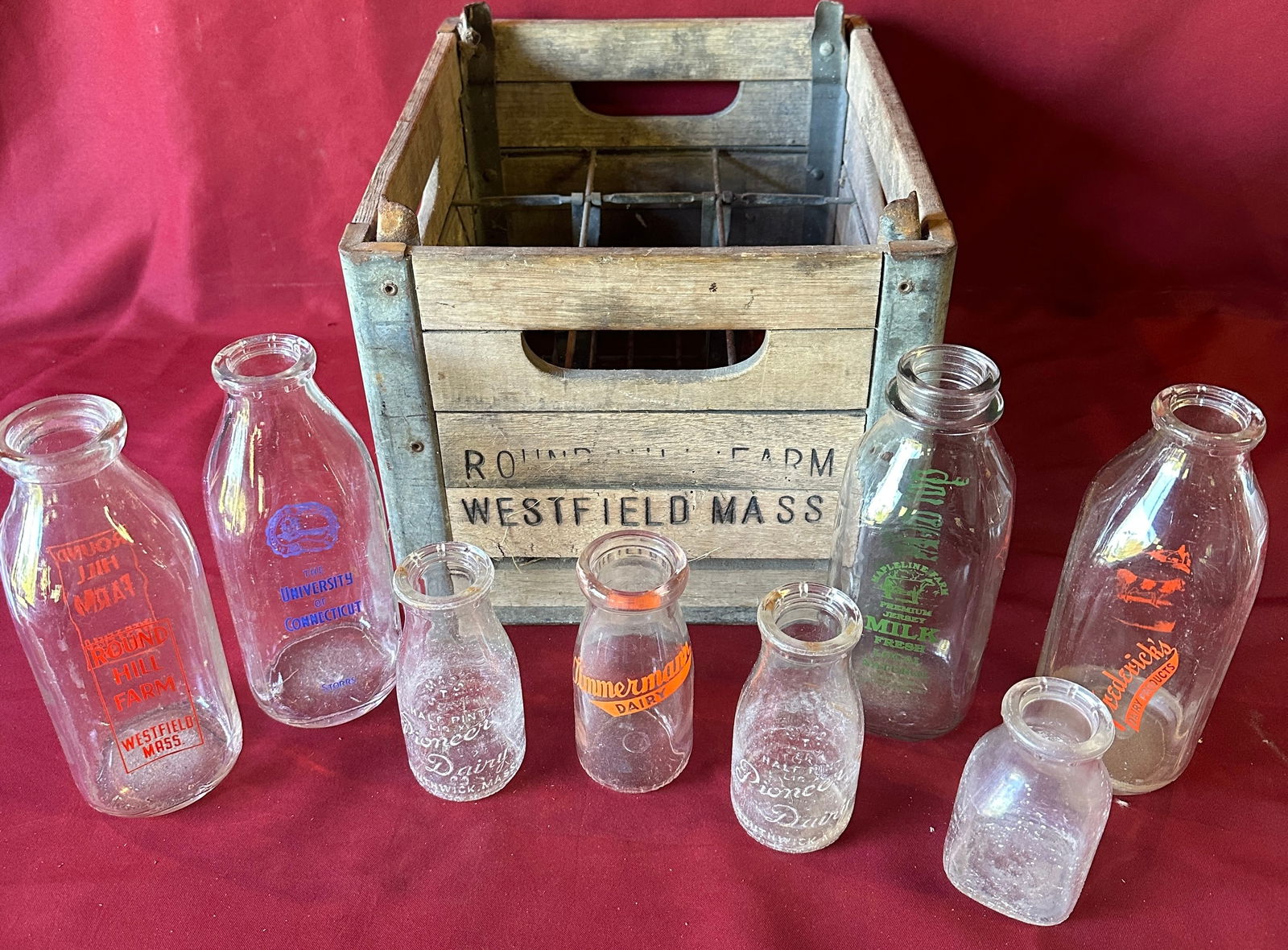 Milk Advertisement Bottles & Milk Box (1 of 5)