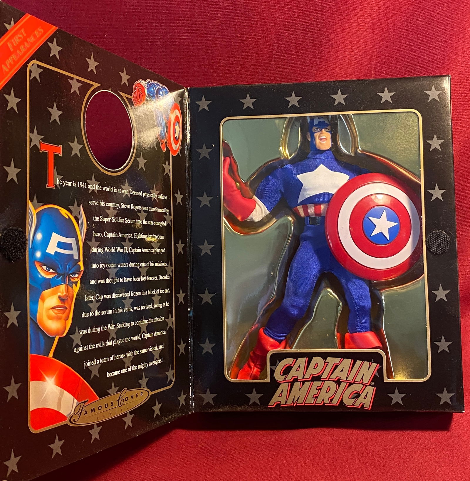 1998 Toy Biz Marvel Comics 8" Captain America Action Figure - Famous Cover Series (1 of 6)