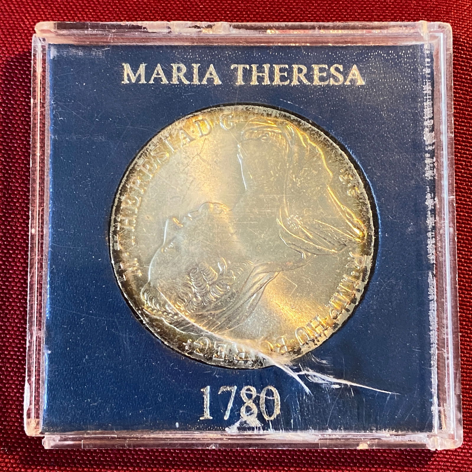 1780 Austria Maria Theresa Silver Thaler Restrike Coin in Holder (1 of 3)