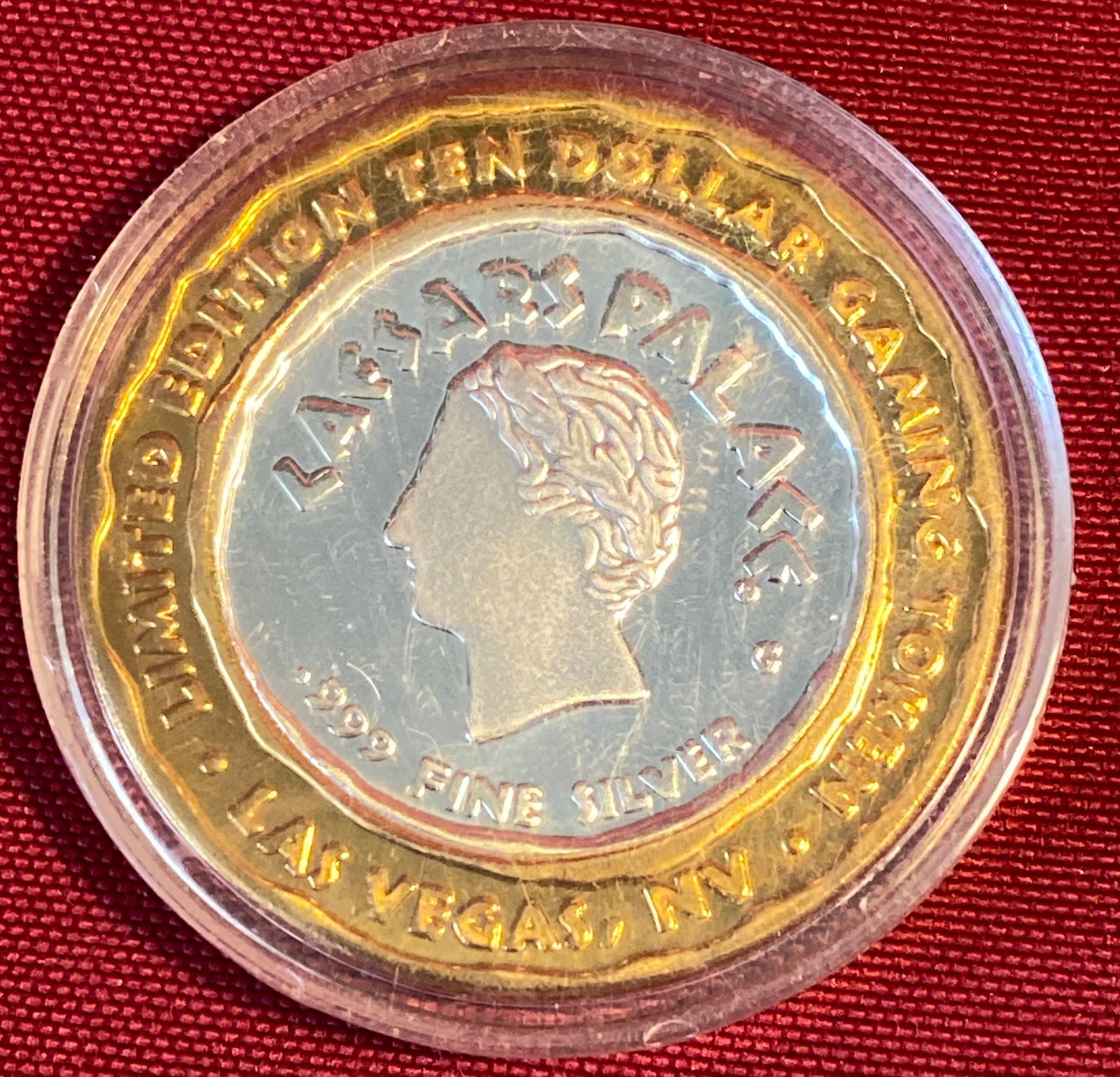 Caesars Palace .999 Silver Ten Dollar Gaming Token - Las Vegas: Caesars Palace .999 Silver Ten Dollar Gaming Token - Las Vegas