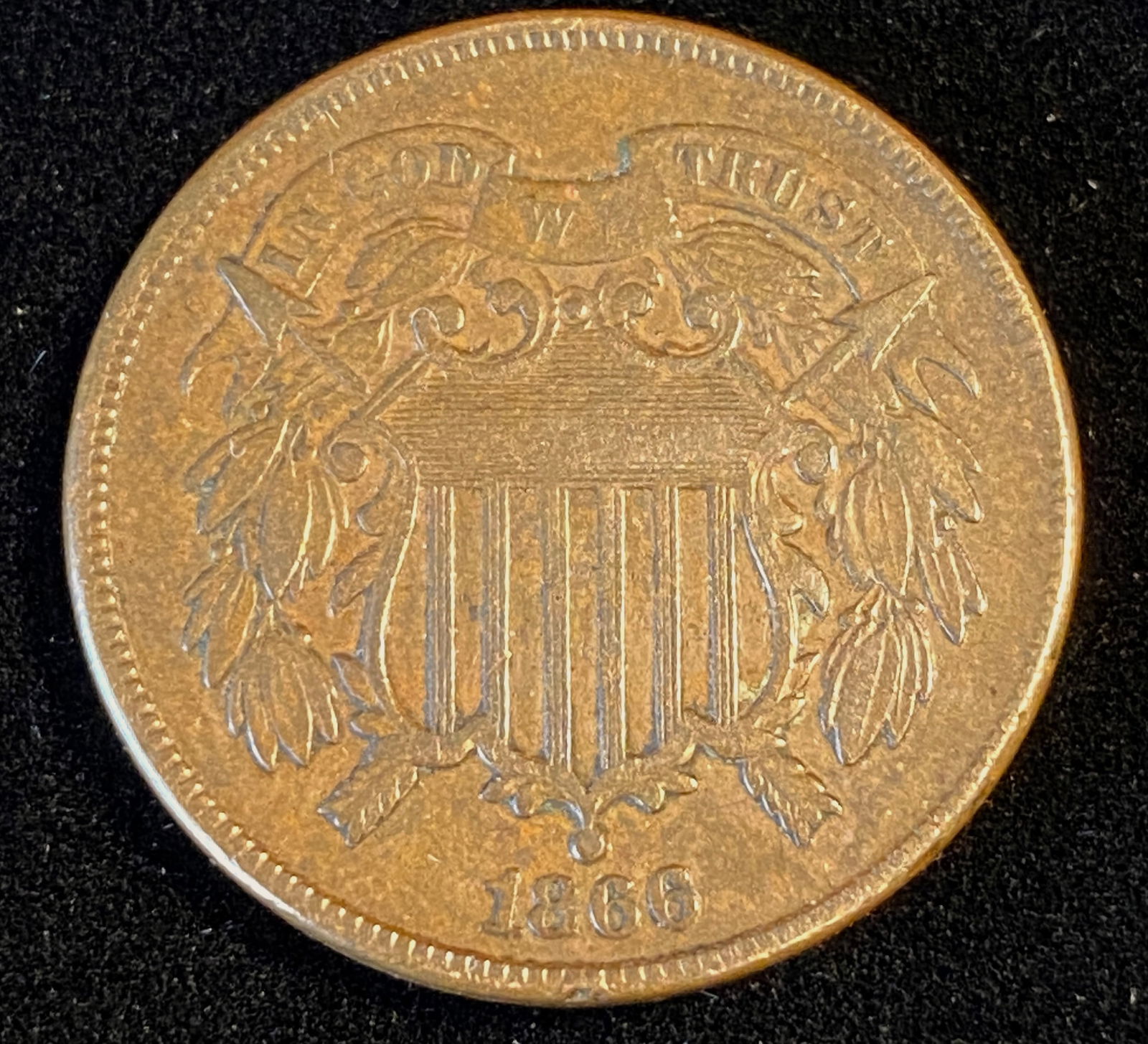 1866 Two Cent Piece (1 of 3)