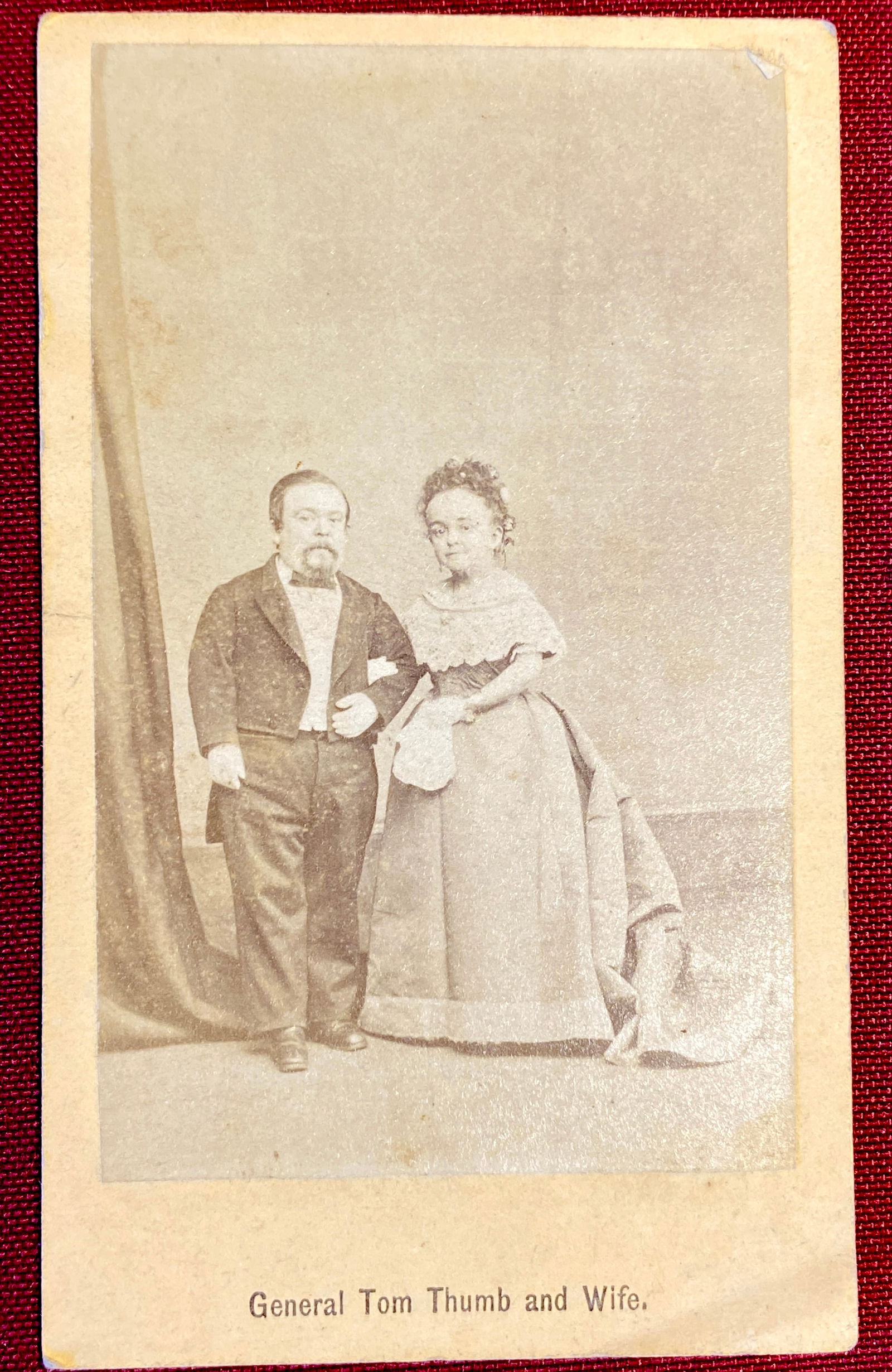 Antique CDV Photograph of General Tom Thumb and Wife - Charles Stratton (1 of 7)