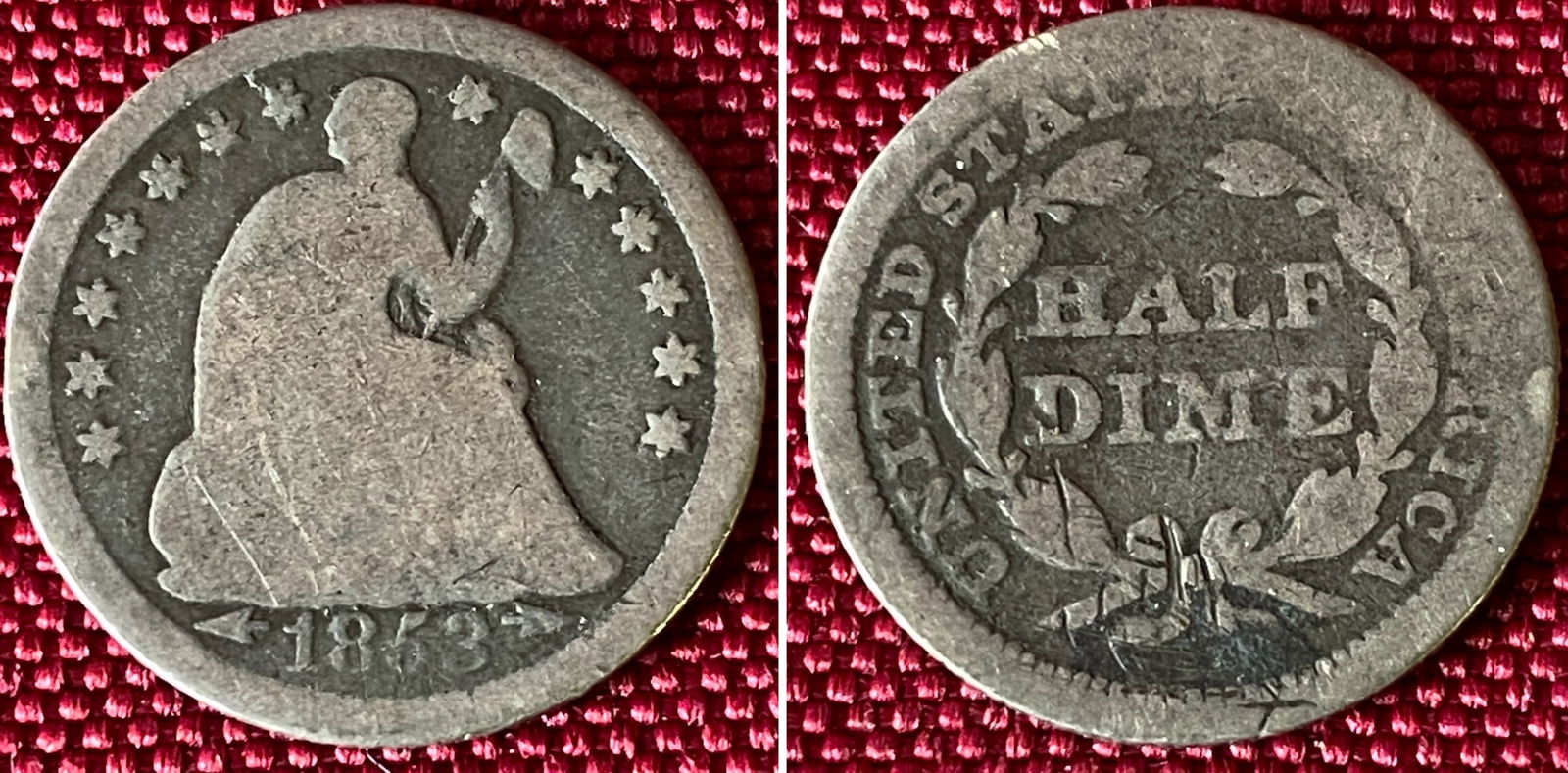 1853 Seated Libert Silver Half Dime (1 of 4)