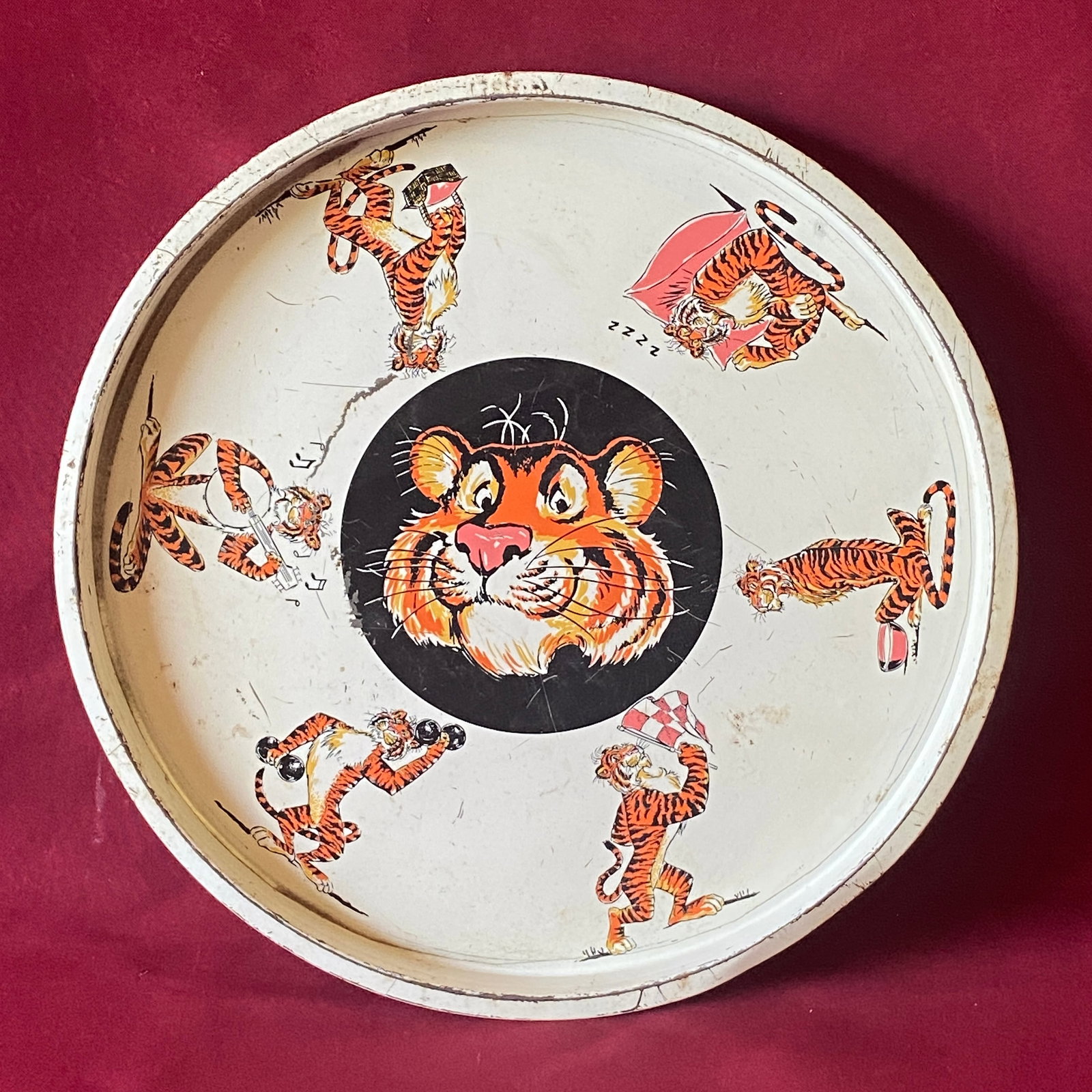 Tiger Esso Gas Advertising Tray: Tiger Esso Gas Advertising Tray - Approx 13"