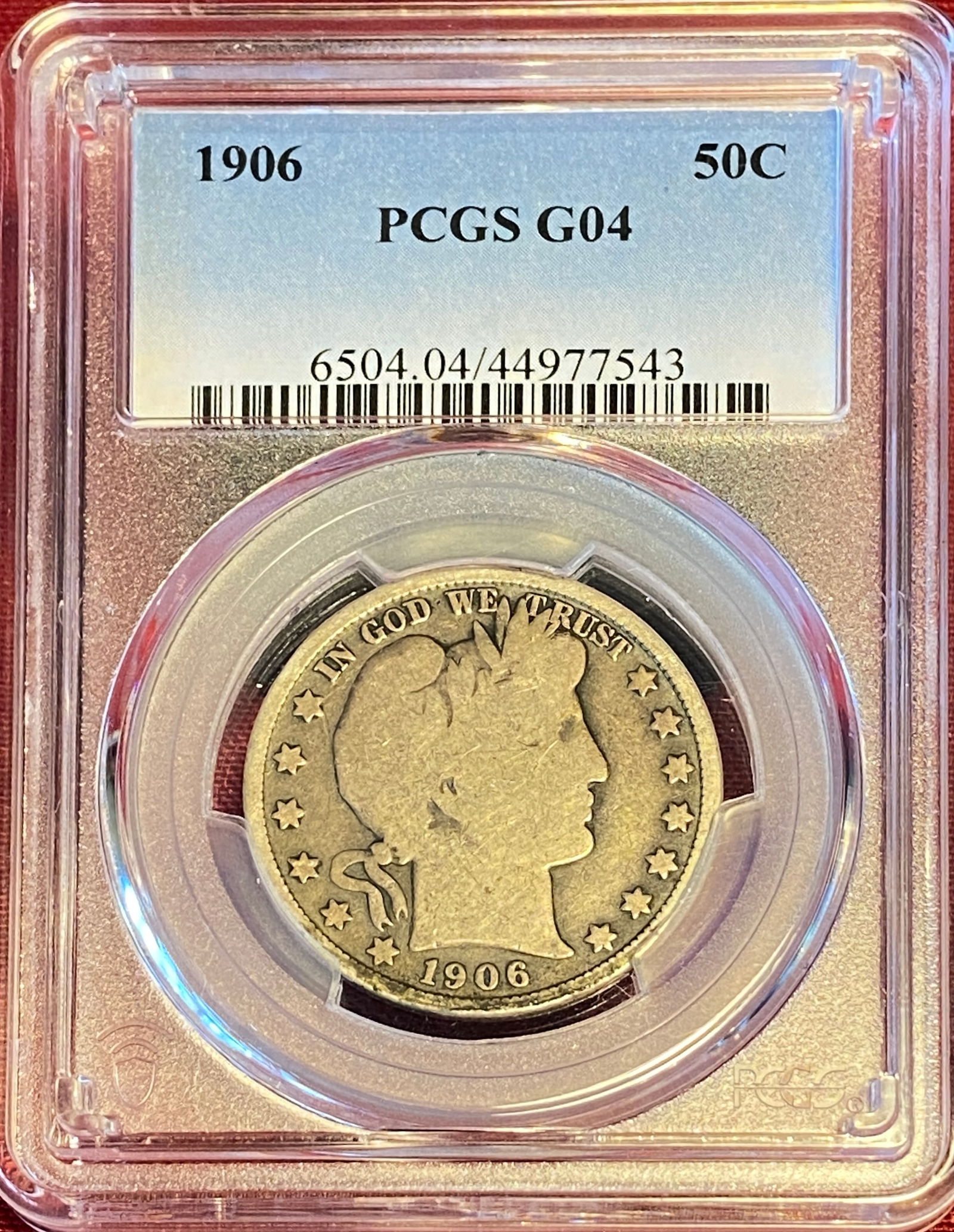 Graded 1906 Barber Silver Half Dollar - G04 by PCGS (1 of 3)