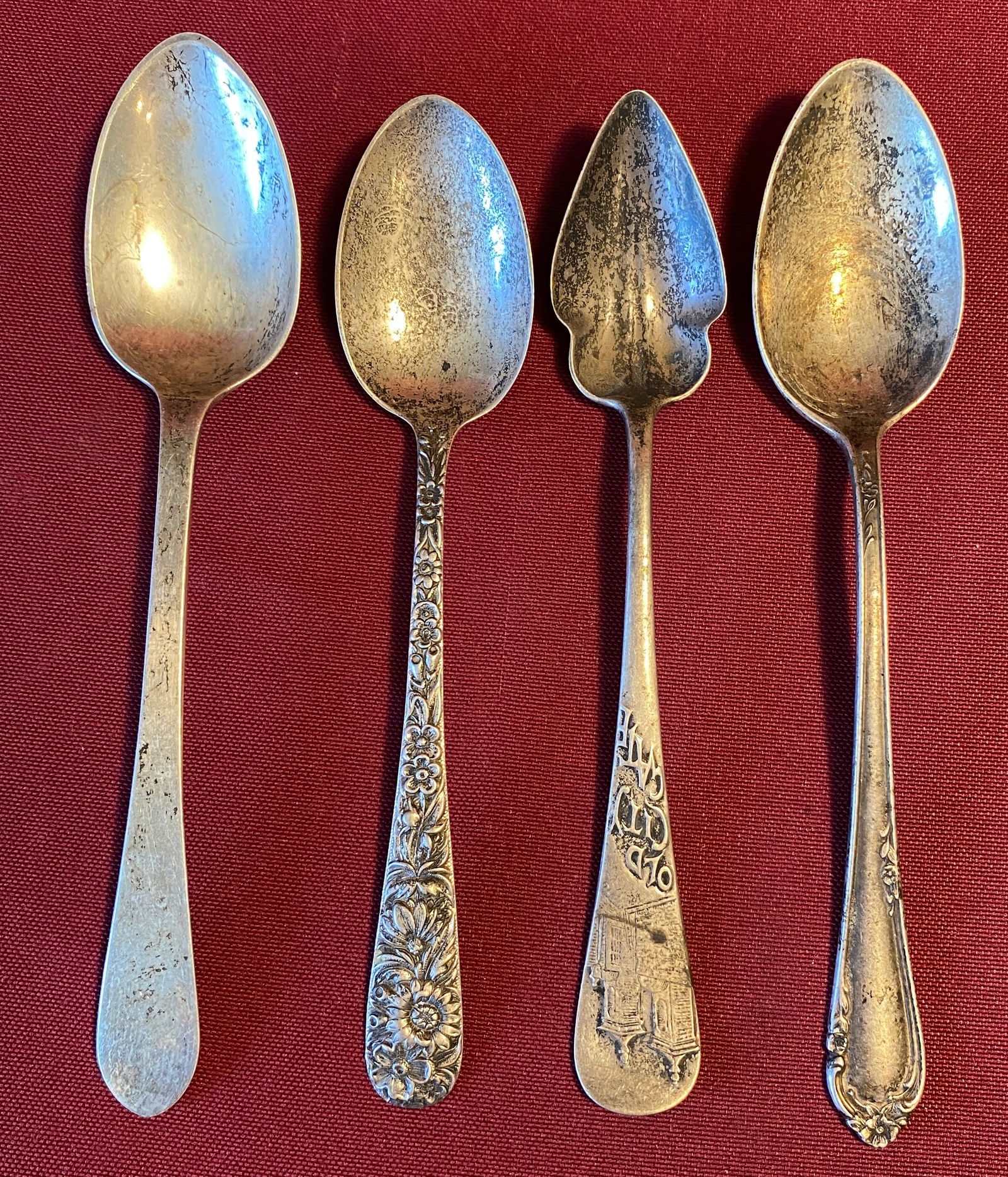 Four Sterling Silver Spoons - Approx 100 Grams - Various Types and Designs (1 of 5)