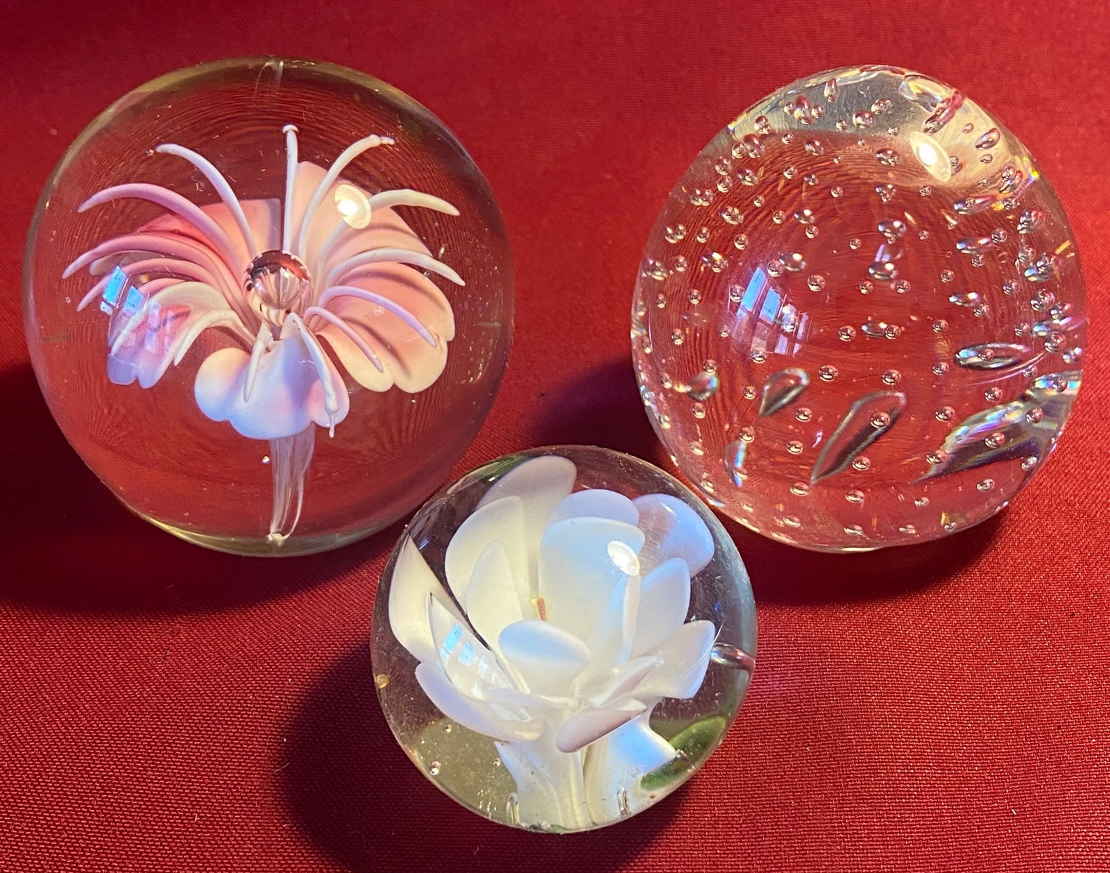 Three Glass Paperweights (1 of 3)
