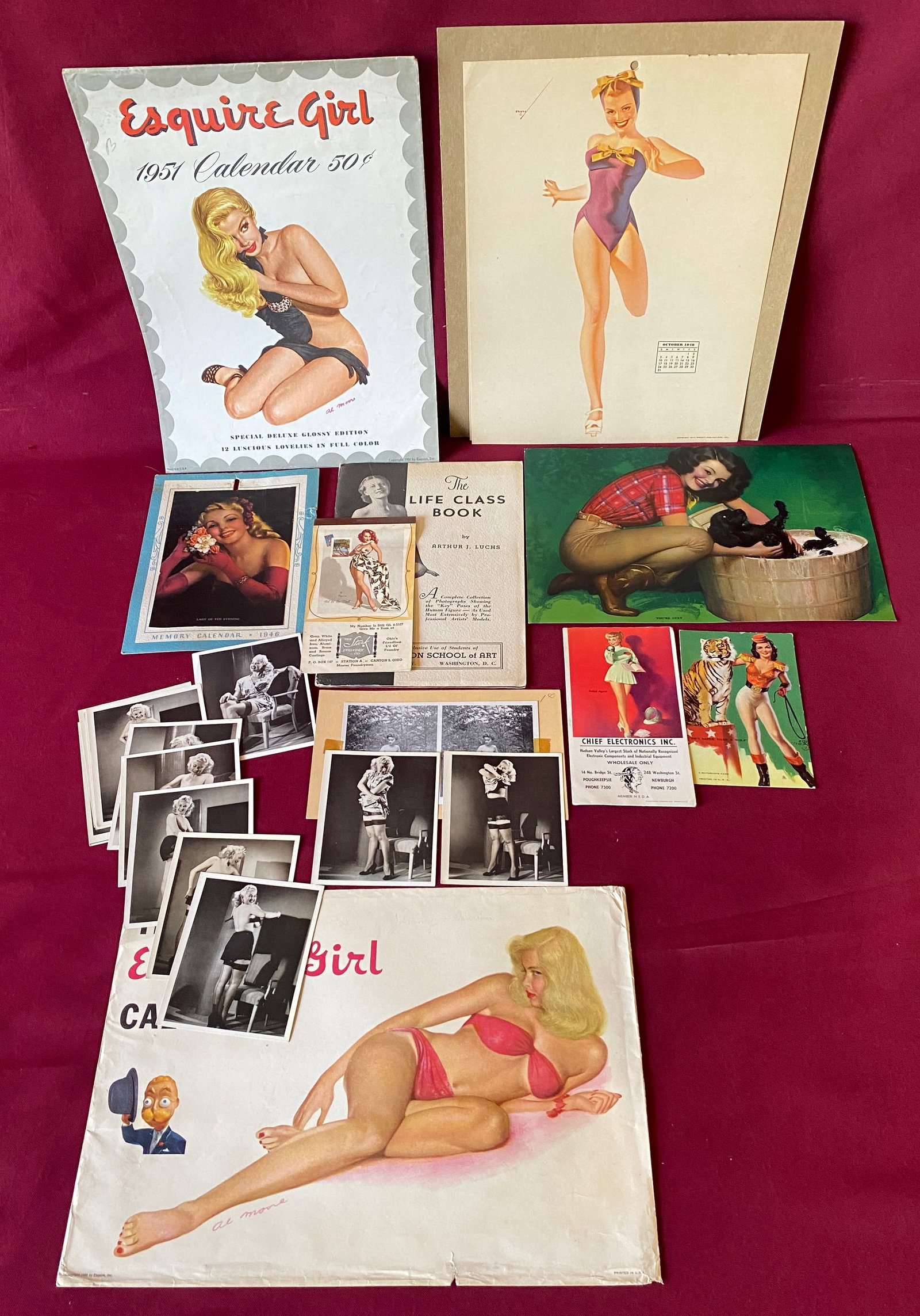 Lot of Pin-Up Girl Ephemera: Lot of Pin-Up Girl Ephemera