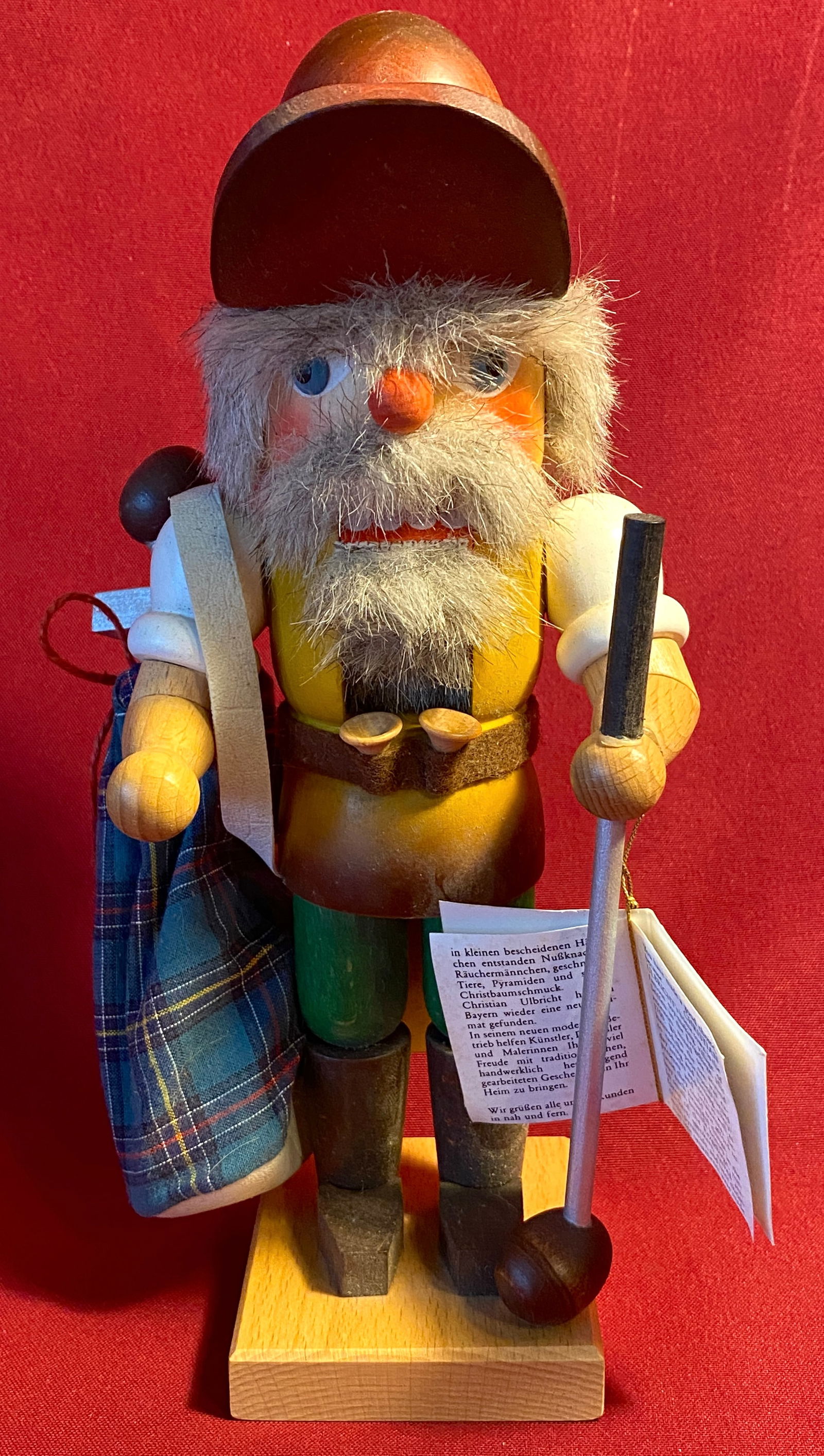 Vintage Holzkunst Christian Ulbricht Nutcracker - Golfer - No Box - Approx 10"x3"x4" (1 of 8)