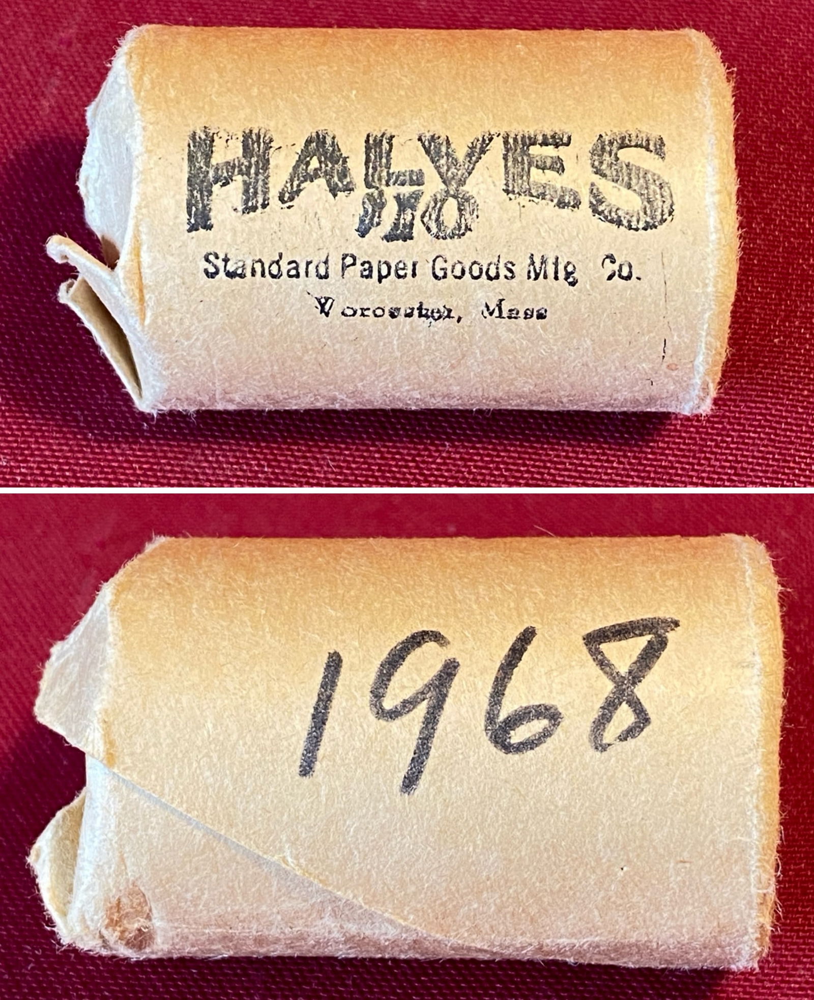 Roll of Kennedy Half Dollars - Marked 1968 on Side (1 of 3)