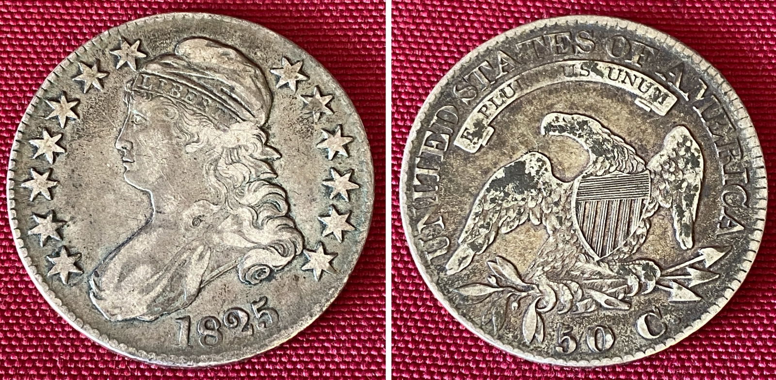 1825 Capped Bust Silver Half Dollar (1 of 5)