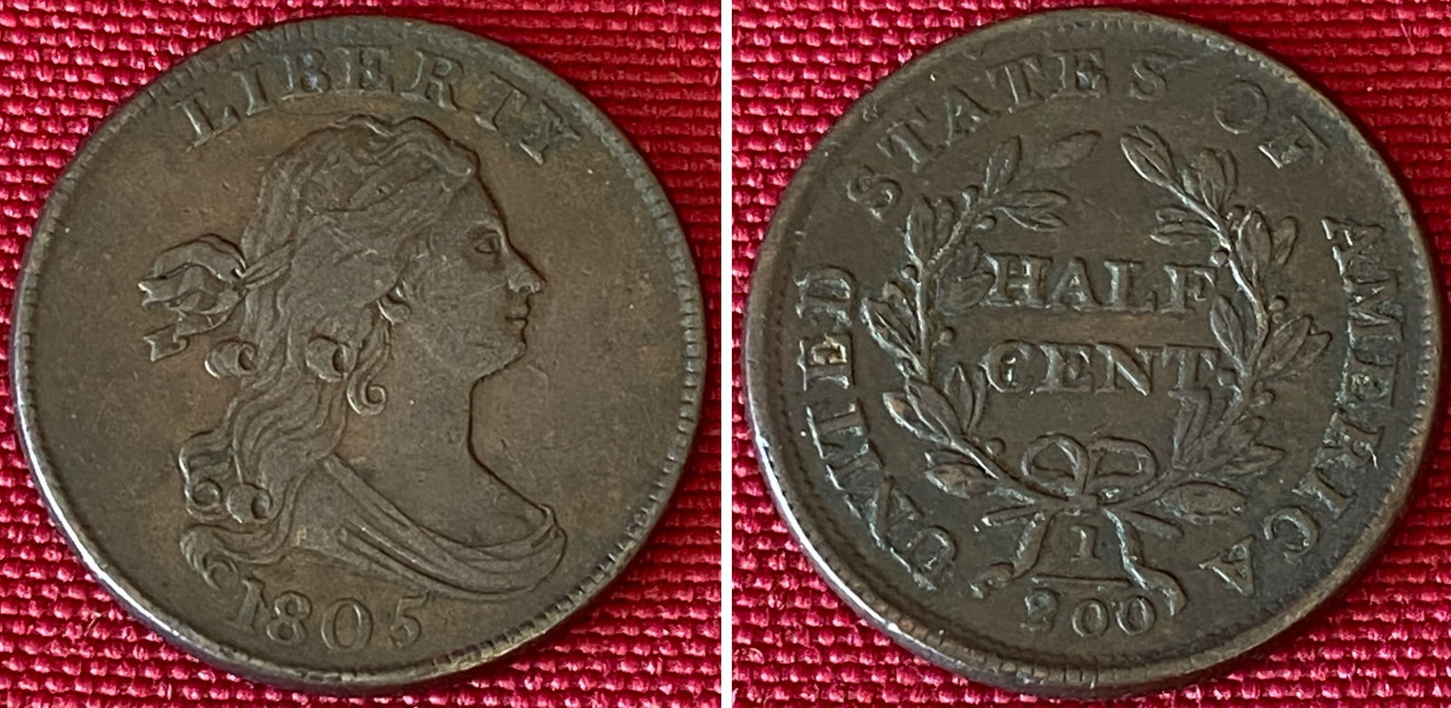 1805 U.S. Half Cent - Large 5 - Stems (1 of 5)