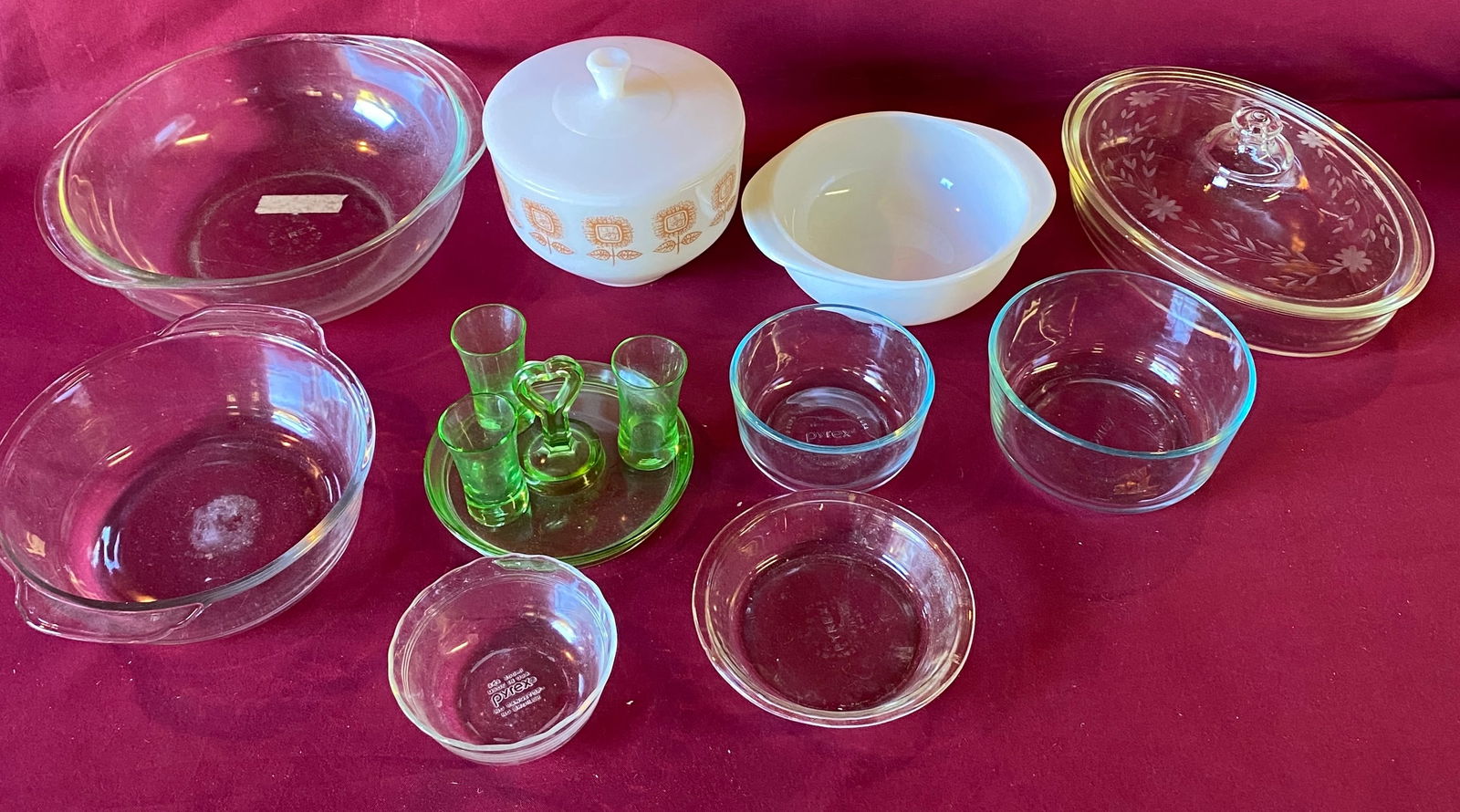 Assorted Glassware - Uranium, Pyrex, Etc. - Absolutely NO Shipping: Assorted Glassware - Uranium, Pyrex, Etc. - Absolutely NO Shipping