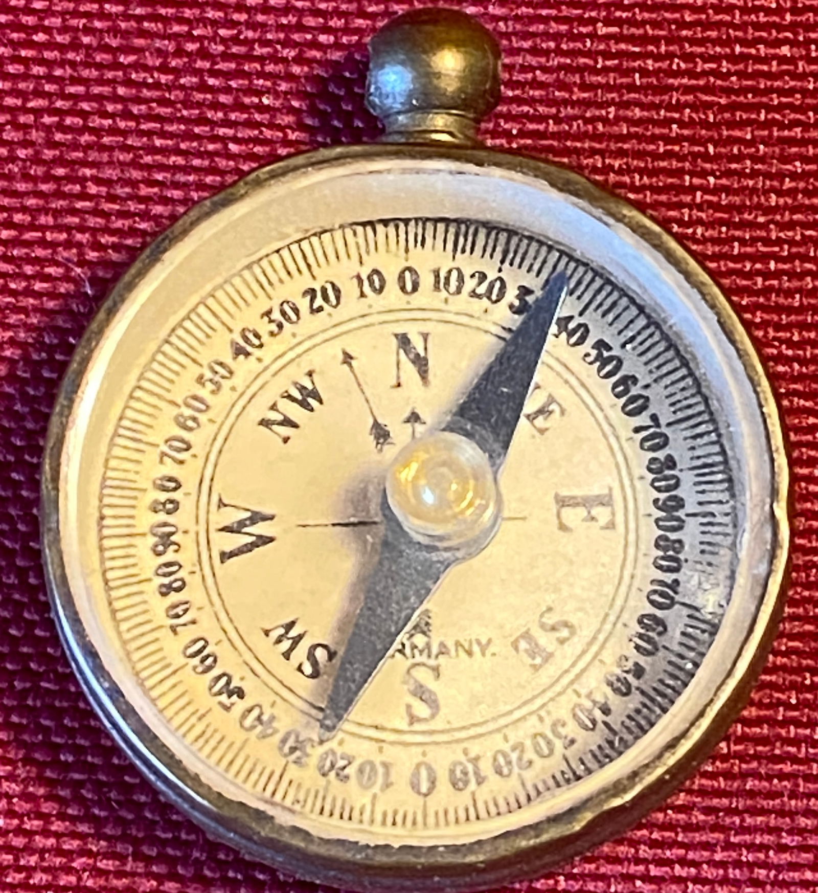 Small Brass Compass - Marked 'Germany' (1 of 6)