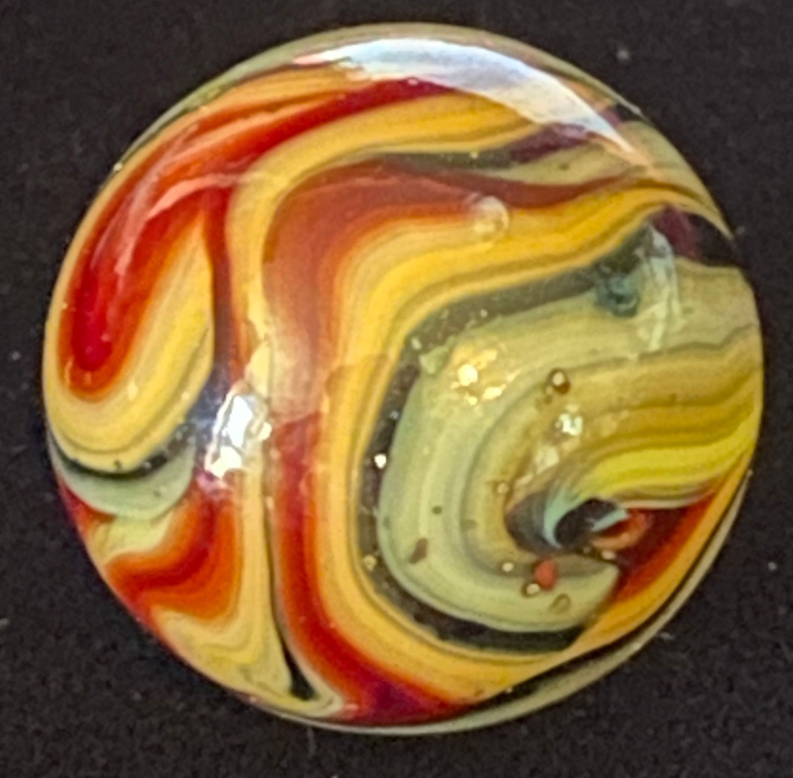 Antique Multi Color Christensen Swirl Glass Marble - All in Various Conditions & Imperfections: Antique Multi Color Christensen Swirl Glass Marble - All in Various Conditions & Imperfections