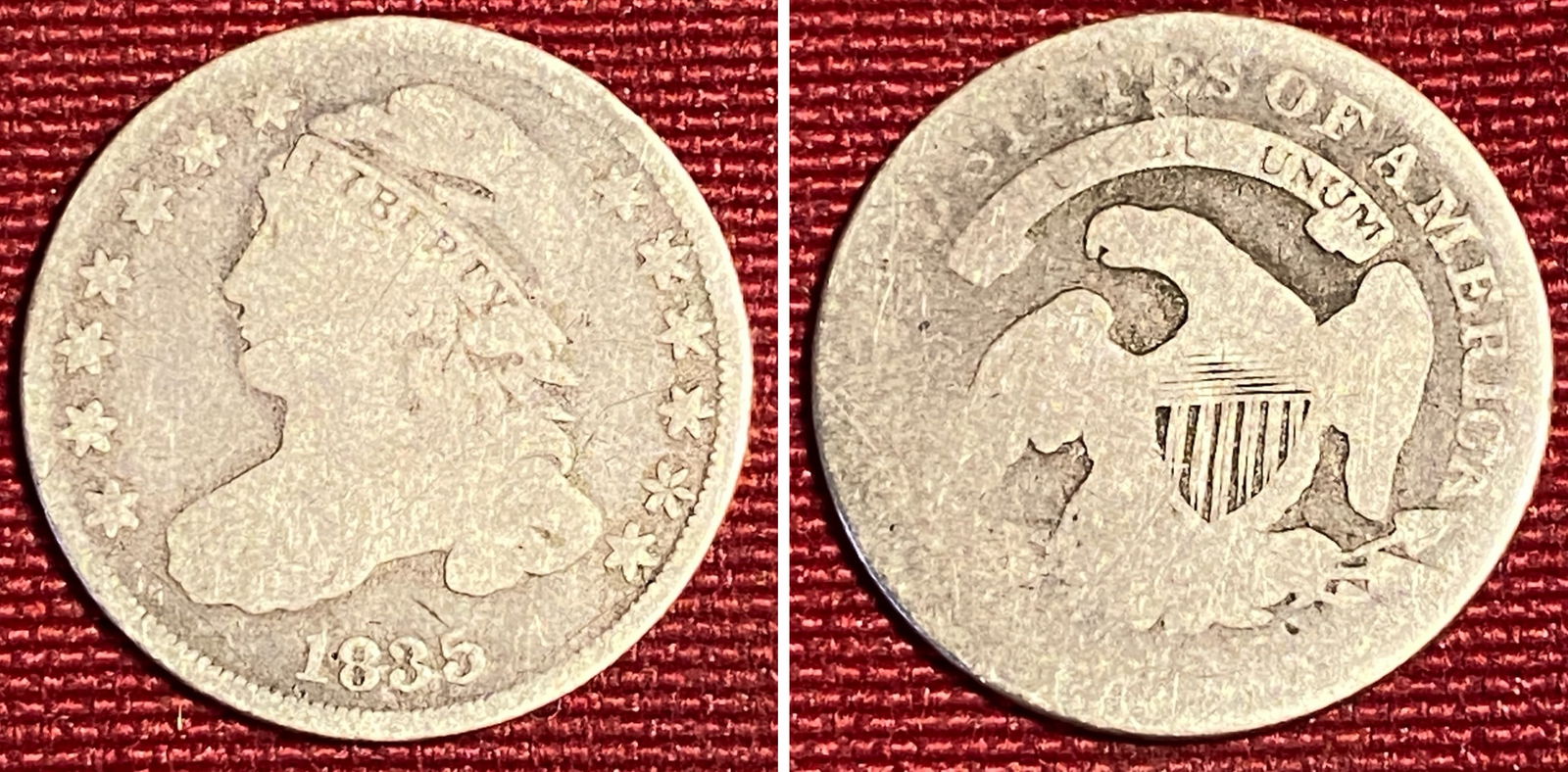 1835 Capped Bust Silver Dime (1 of 4)