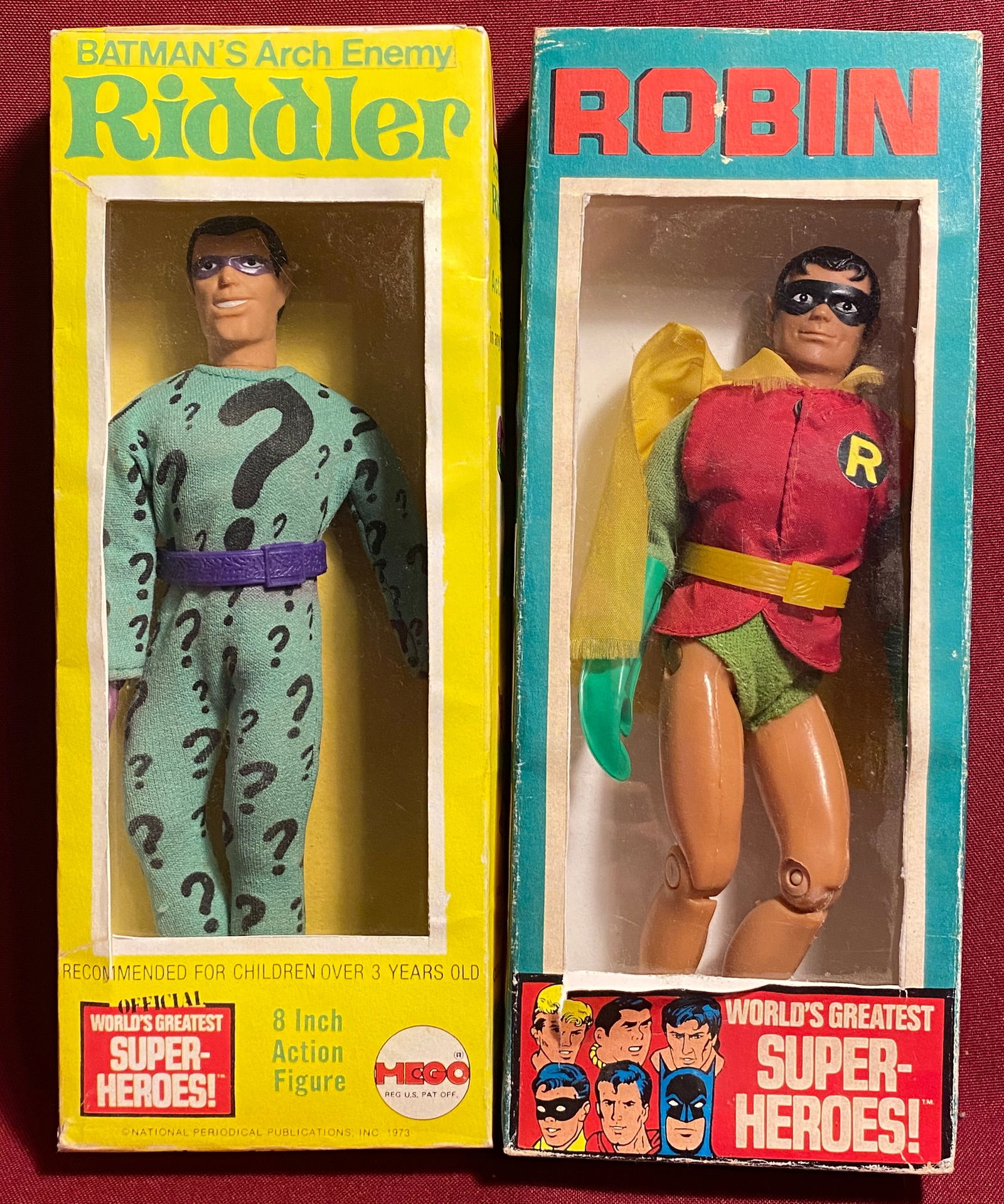 Two 1973 Mego Action Figures - Robin & Riddler (1 of 6)