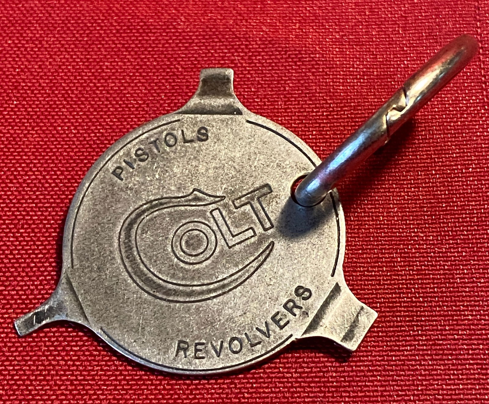 Colt Gun Sight Adjusting Key Reading 'Colt Pistols Revolvers' - Horse and Arrow Design: Colt Gun Sight Adjusting Key Reading 'Colt Pistols Revolvers' - Horse and Arrow Design