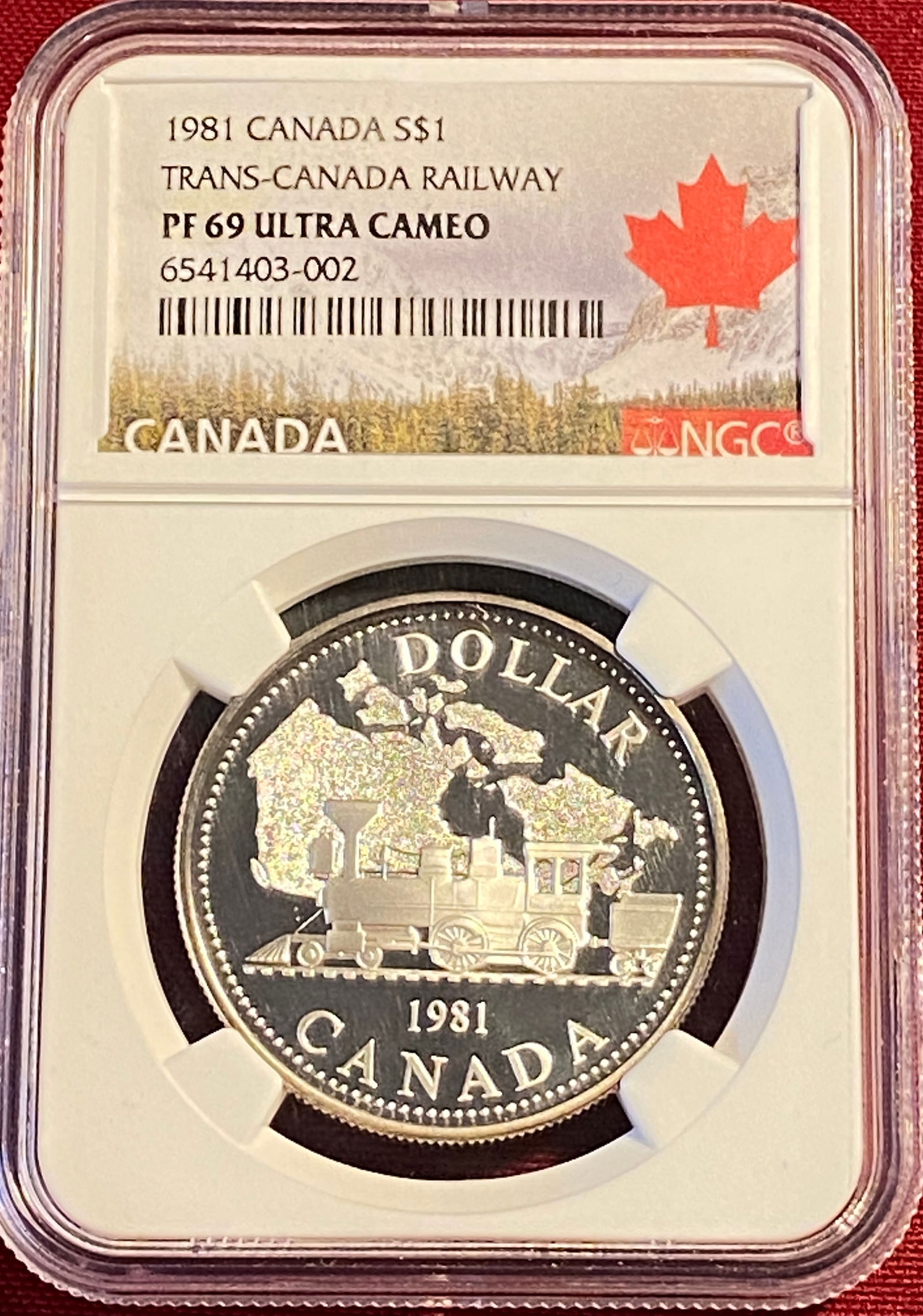 Graded 1981 Canada Silver Dollar - Trans-Canada Railway - PF69 Ultra Cameo by NGC (1 of 3)