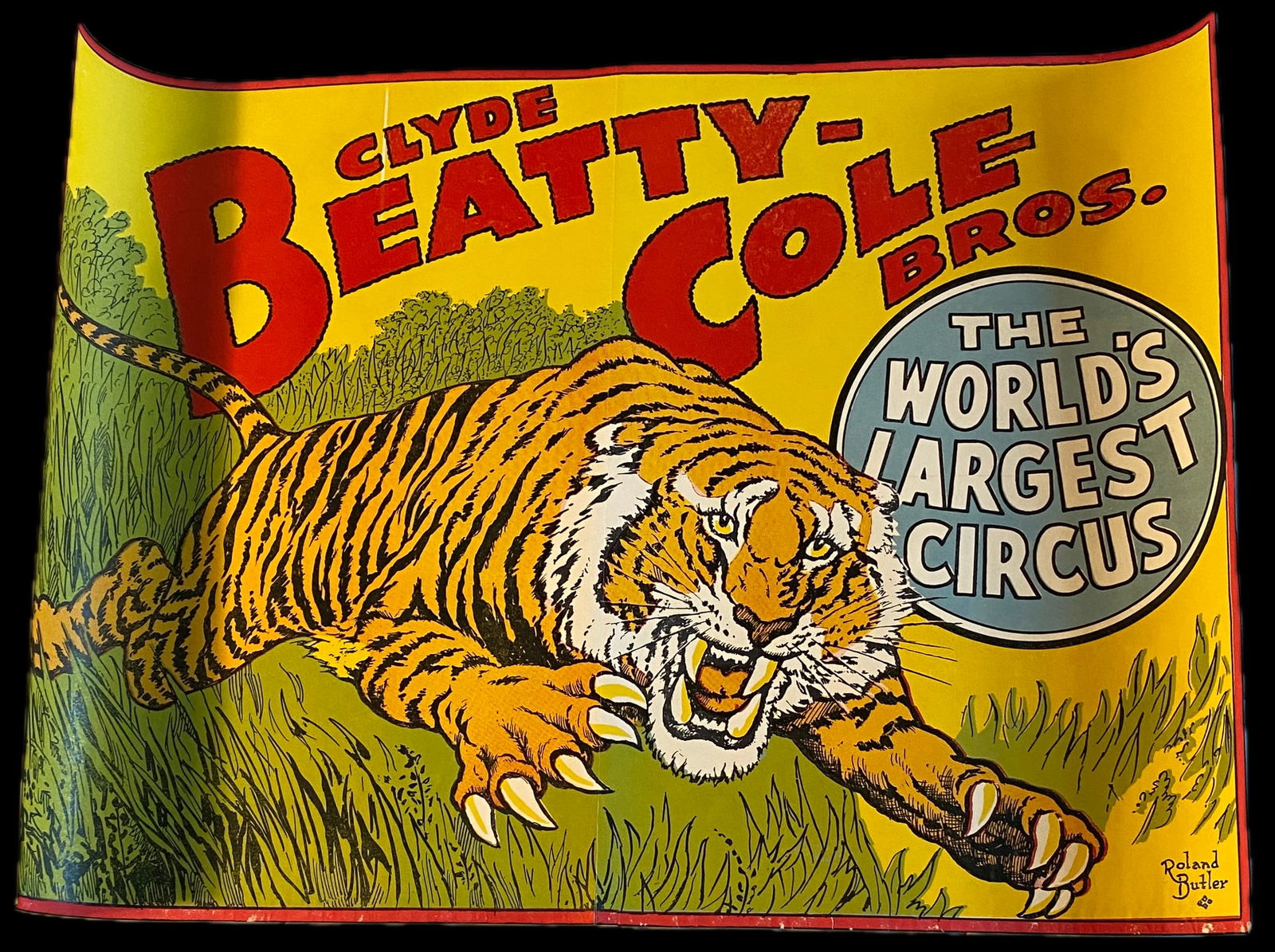 Clyde Beatty - Cole Bros. Circus Poster - Approx 19"x26": Clyde Beatty - Cole Bros. Circus Poster - Approx 19"x26"