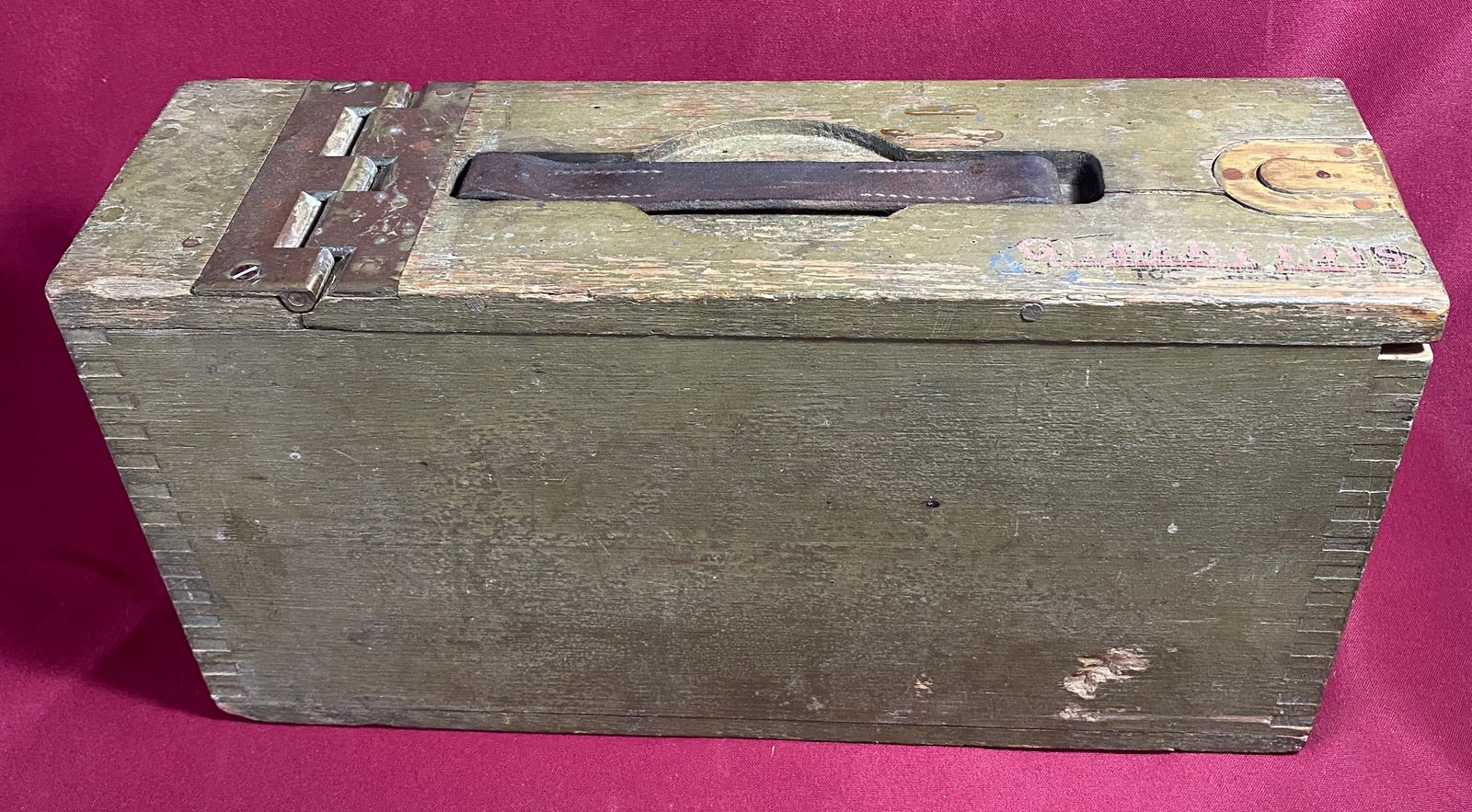 Wooden Ammo Style Gilbert Toys Storage Box - Approx 15"x8"x5" (1 of 8)