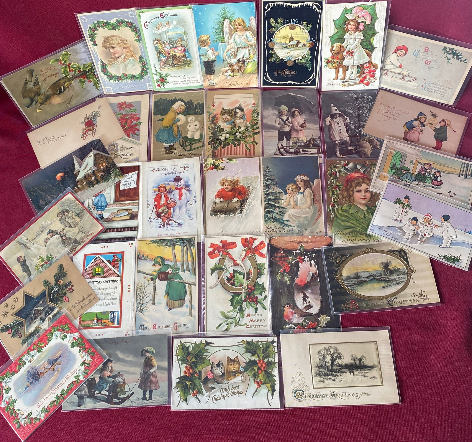 Older Christmas Postcards - Approx Thirty-Five (1 of 8)