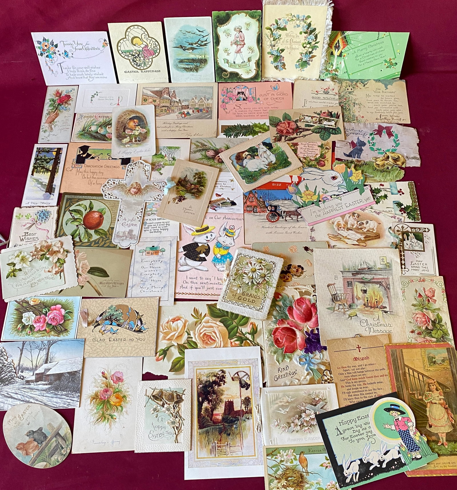 Vintage Greeting Cards - Easter, Christmas, Etc.: Vintage Greeting Cards - Easter, Christmas, Etc.