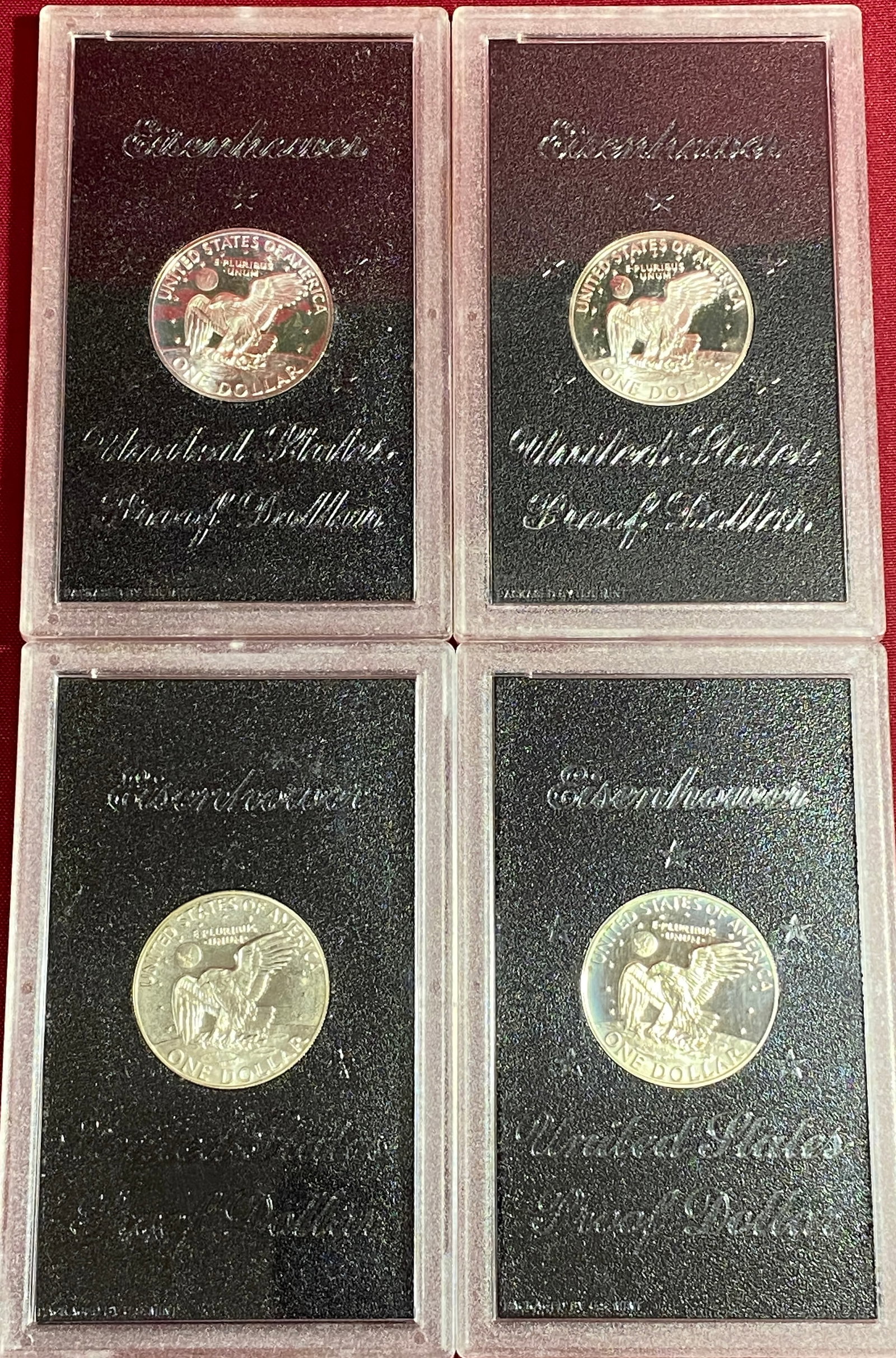 Four Eisenhower Proof Dollars - 1971-1974 (1 of 2)