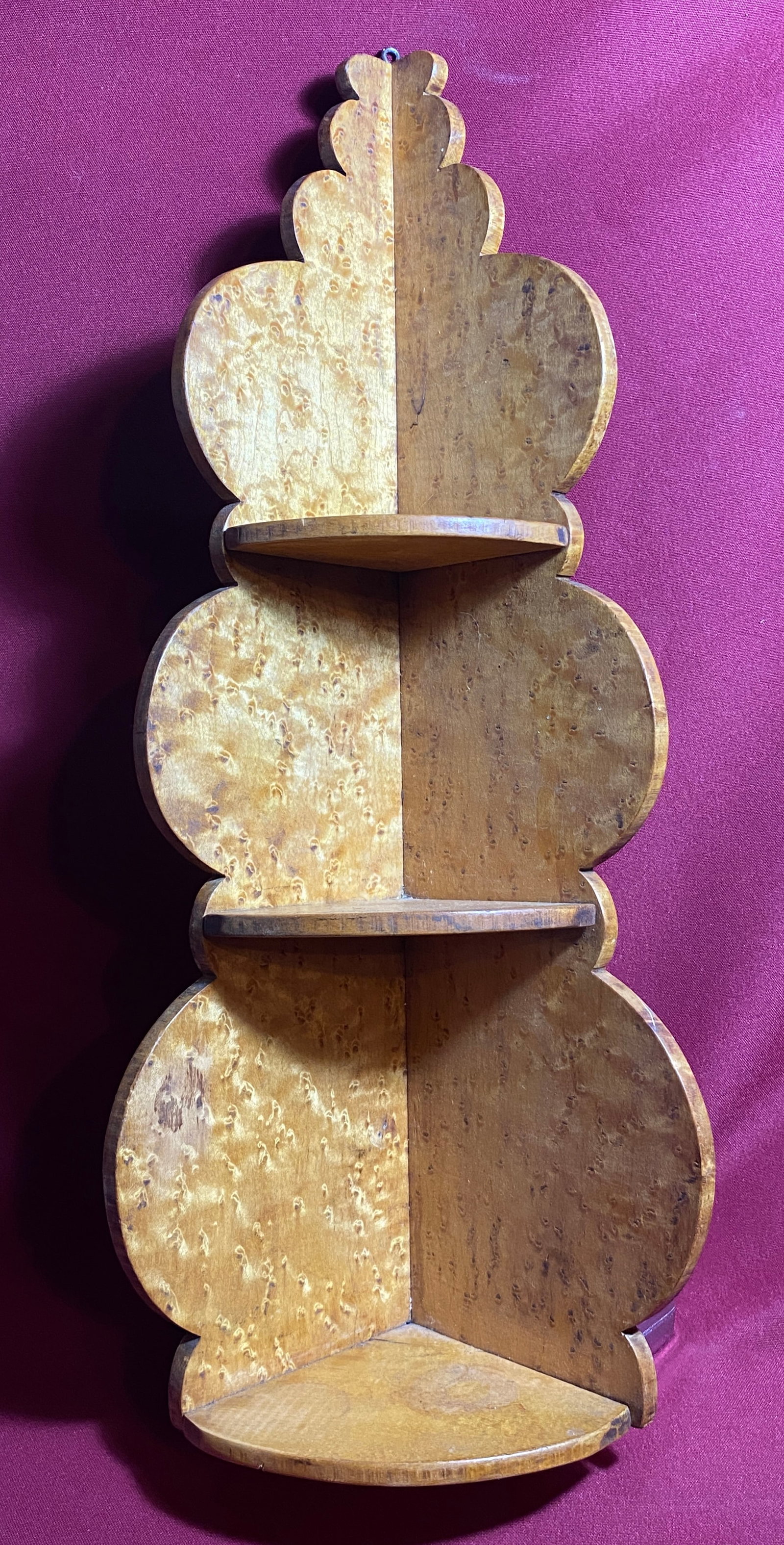 Birds Eye Maple Corner Shelf: Birds Eye Maple Corner Shelf