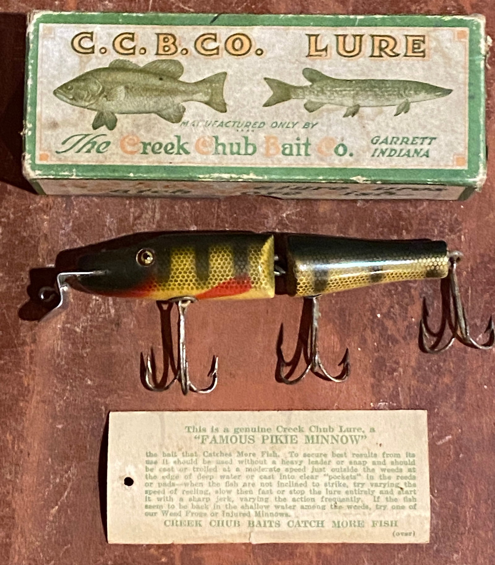 The Creek Chub Bait Co. Lure Jointed Pikie Minnow: The Creek Chub Bait Co. Lure Jointed Pikie Minnow