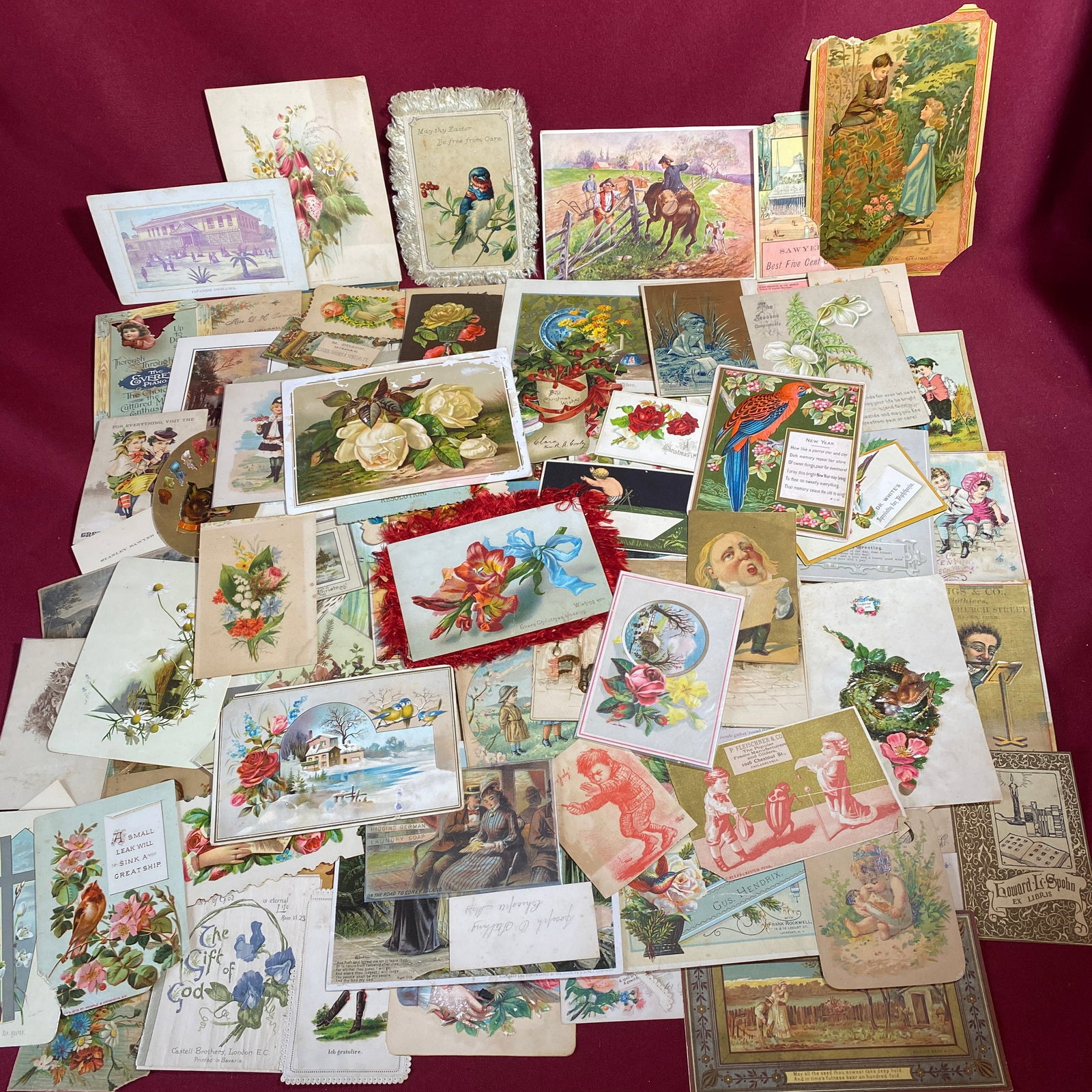 Large Lot of Victoriana Trade Cards, Calling Cards, Other Various Cards, Etc.: Large Lot of Victoriana Trade Cards, Calling Cards, Other Various Cards, Etc.