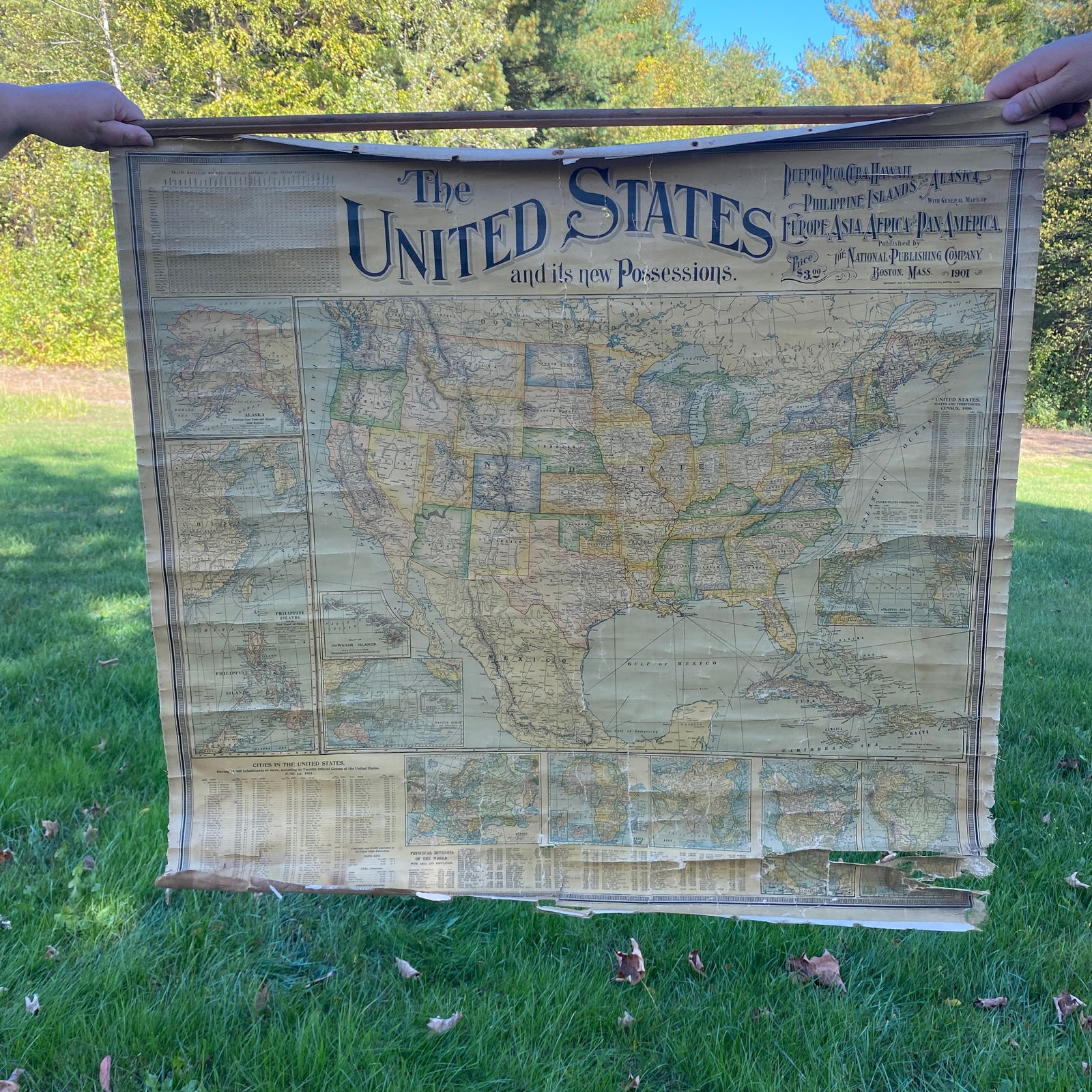 1901 Map of the United States and It's New Possessions & Europe, Asia, Africa, and Pan America: 1901 Map of the United States and It's New Possessions & Europe, Asia, Africa, and Pan America