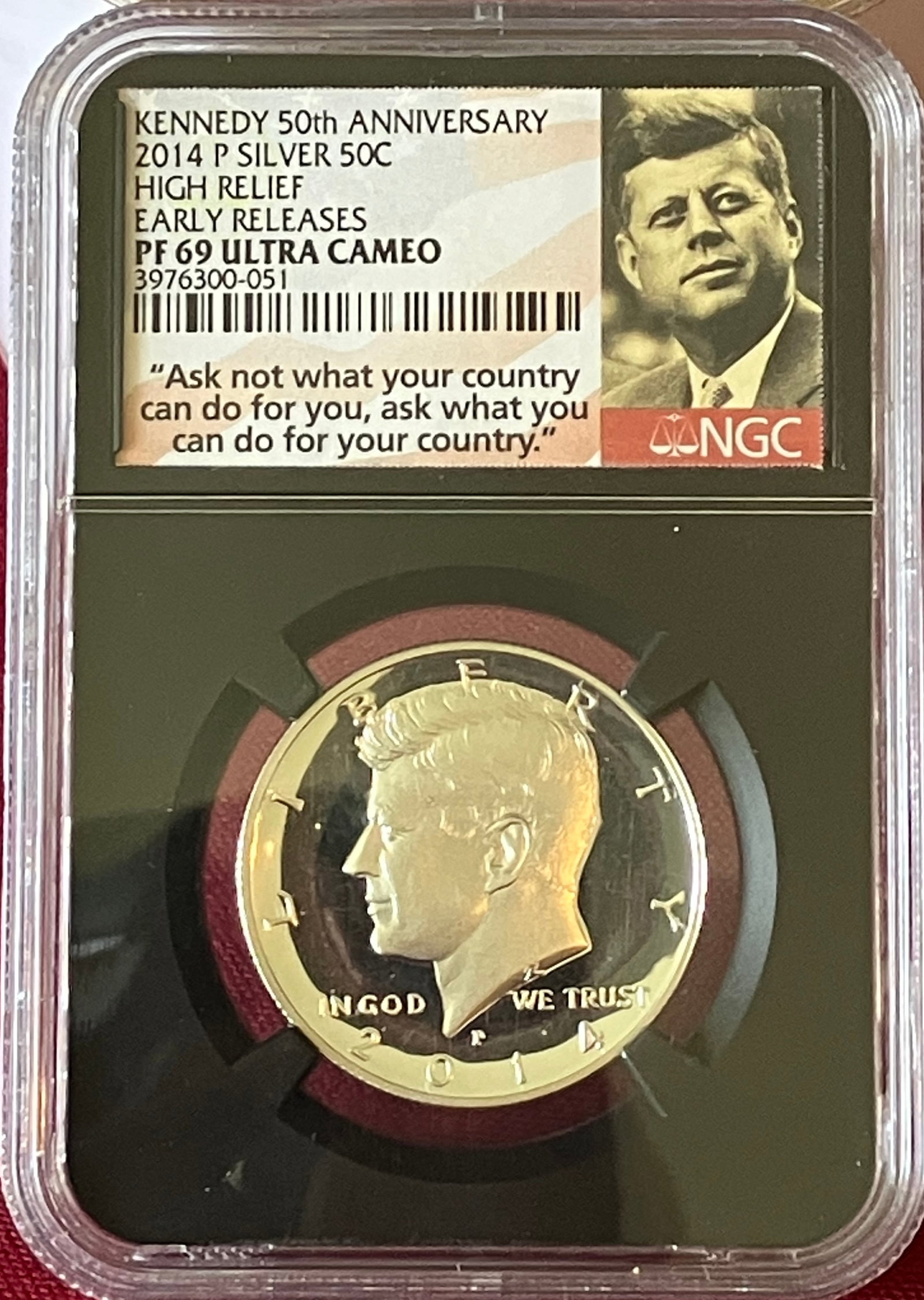 Graded 2014-P Kennedy Silver Half Dollar - High Relief - Early Releases - PF69 Ultra Cameo by NGC (1 of 3)