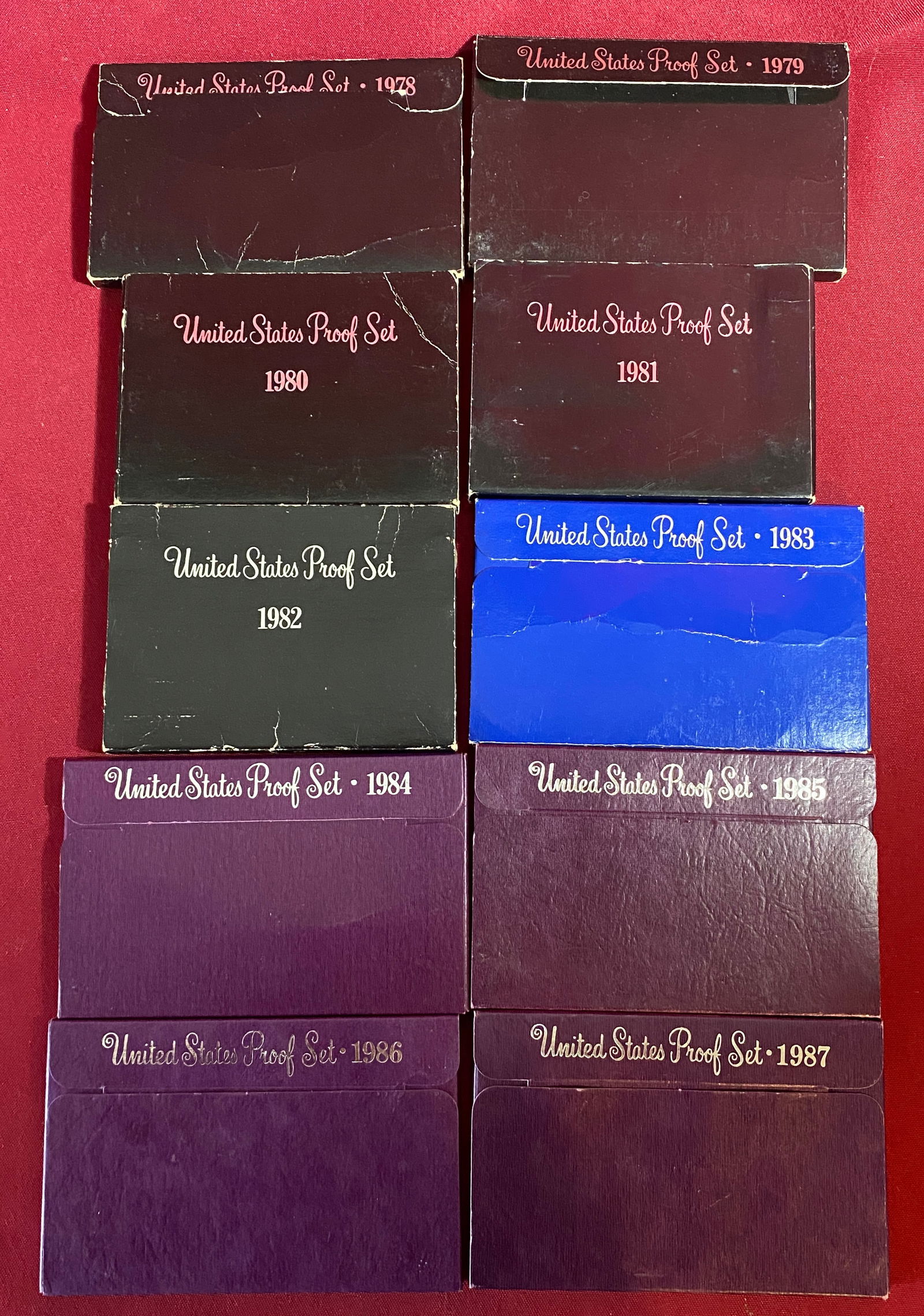 10 U.S. Mint Proof Sets - 1978-1987 (1 of 1)