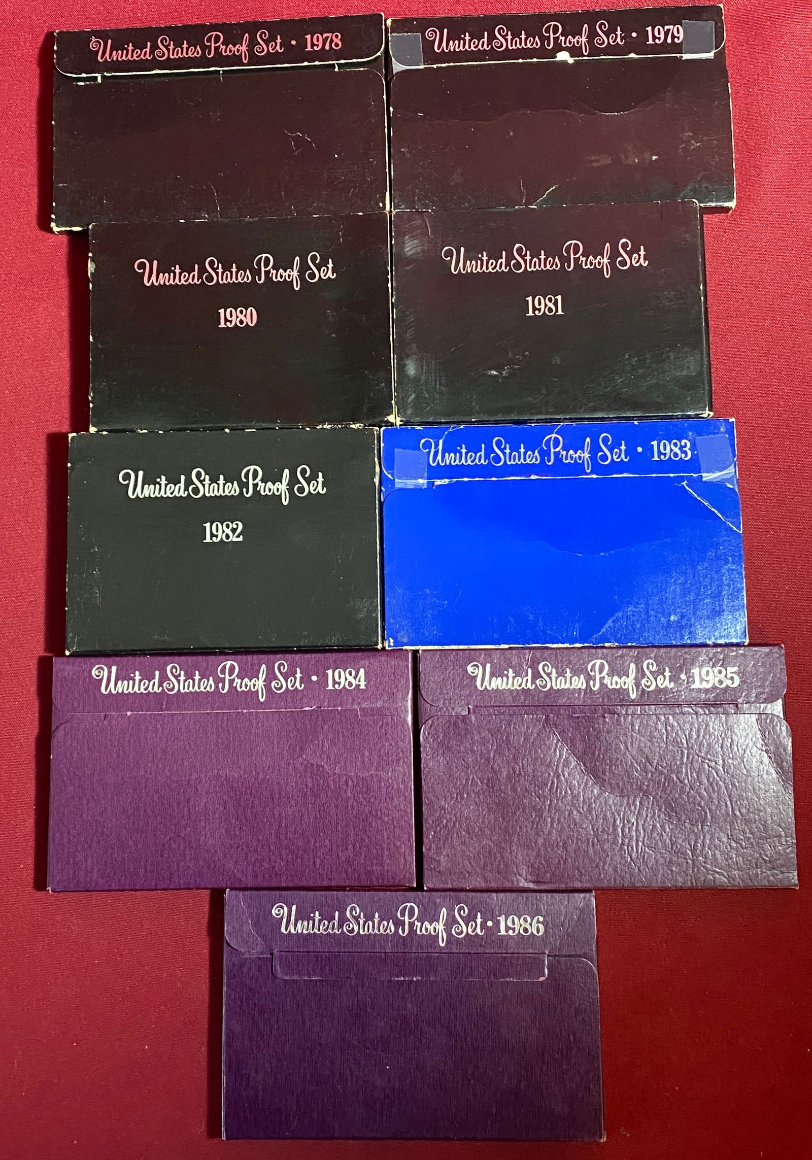 Nine U.S. Mint Proof Sets - 1978-1986 (1 of 1)