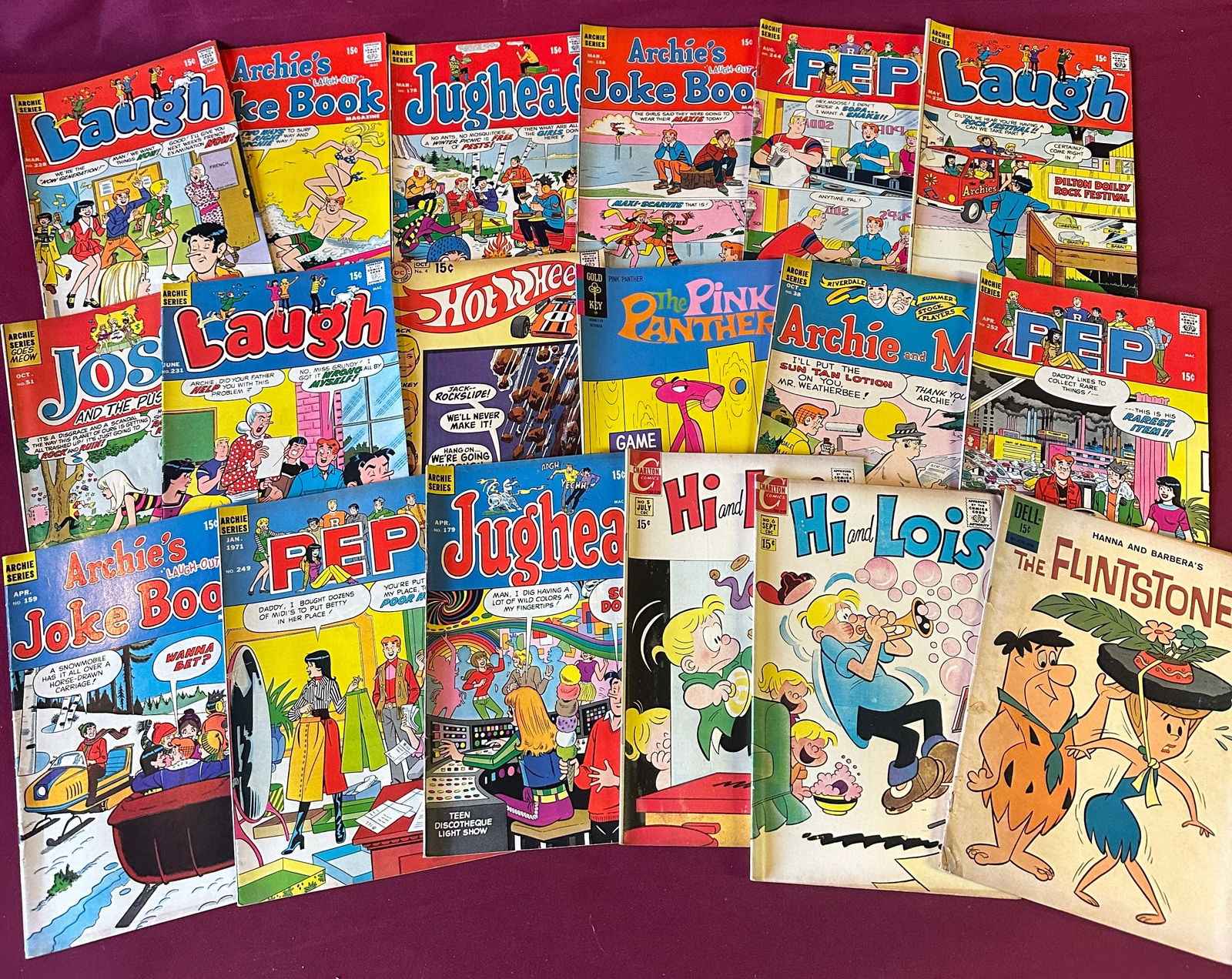 Eighteen Older Comic Books - Archie, Josie, Flintstones, Pink Panther, Hot Wheels, Etc. (1 of 6)