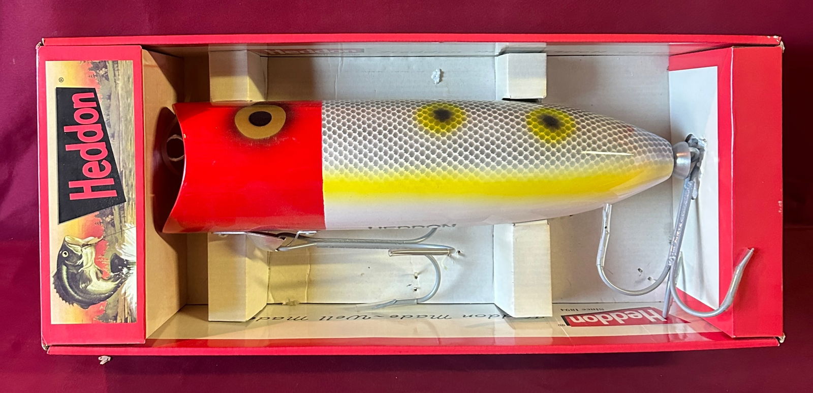 Giant 26" Heddon Baby Lucky 13 Fishing Lure in Box - Advertising Display/Novelty - Absolutely NO (1 of 8)