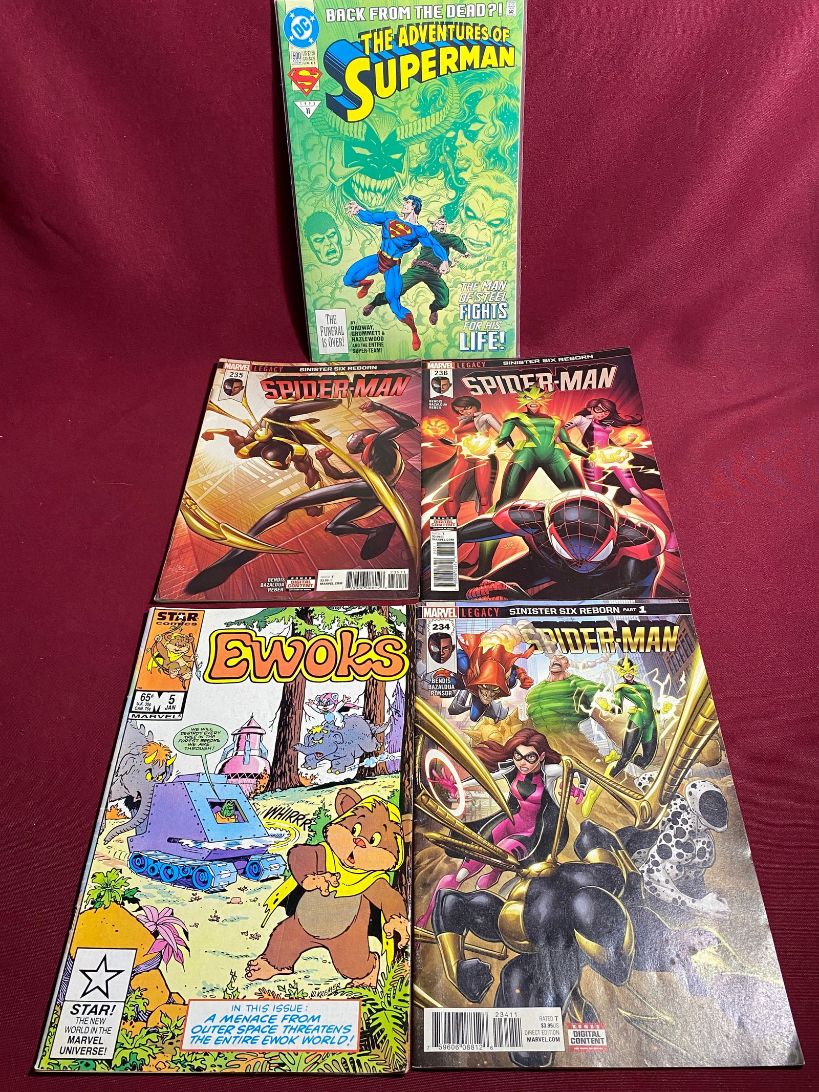 Five Assorted Comics - Marvel, DC, and Star Comics - Ewoks, Superman, and Spider-Man (1 of 7)