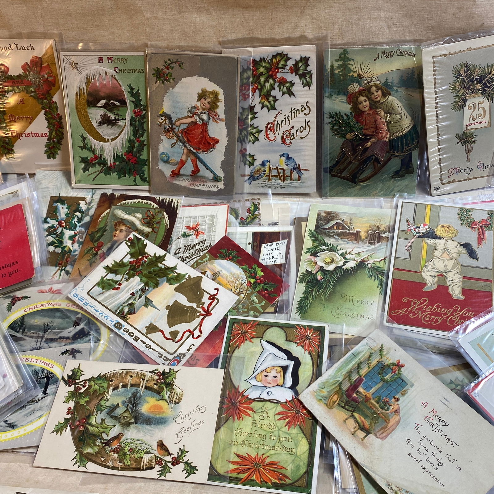 Antique and Vintage Christmas, Season's Greetings, Etc. Postcards - Over Fifty: Antique and Vintage Christmas, Season's Greetings, Etc. Postcards - Over Fifty