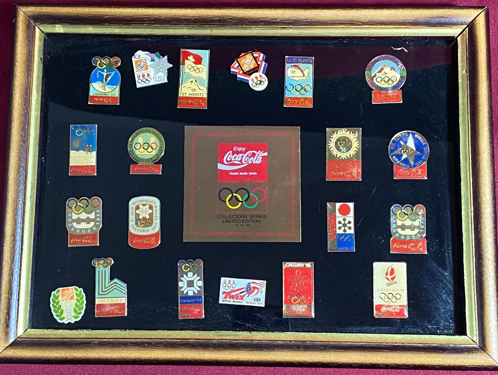 Coca Cola 16th Anniversary Olympic Winter Games and Other Pins - Collector's Series Limited Edition (1 of 10)
