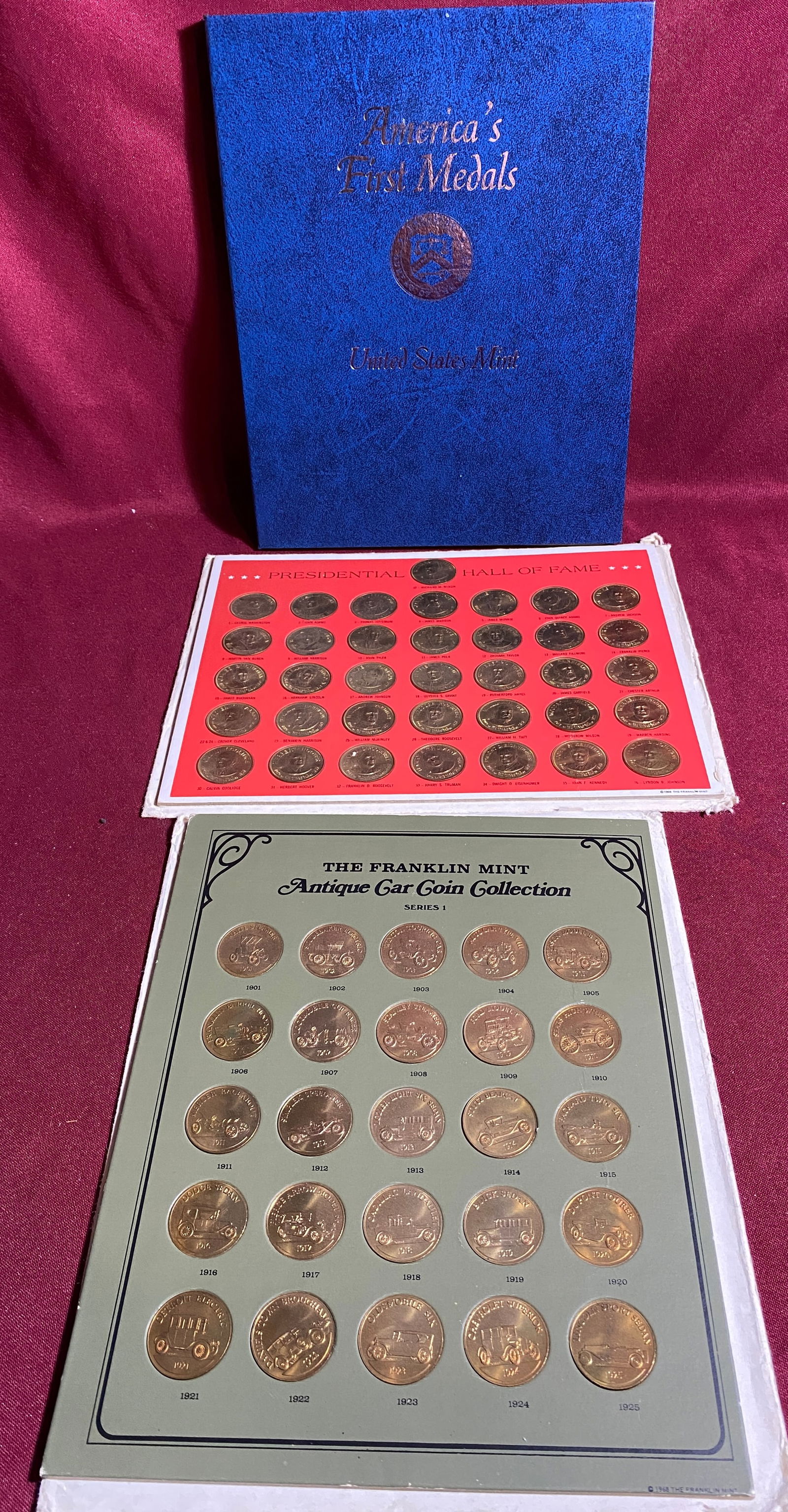 United States Mit Collections - America's First Medals, Solid Bronze Collector Set of Franklin Mint (1 of 8)