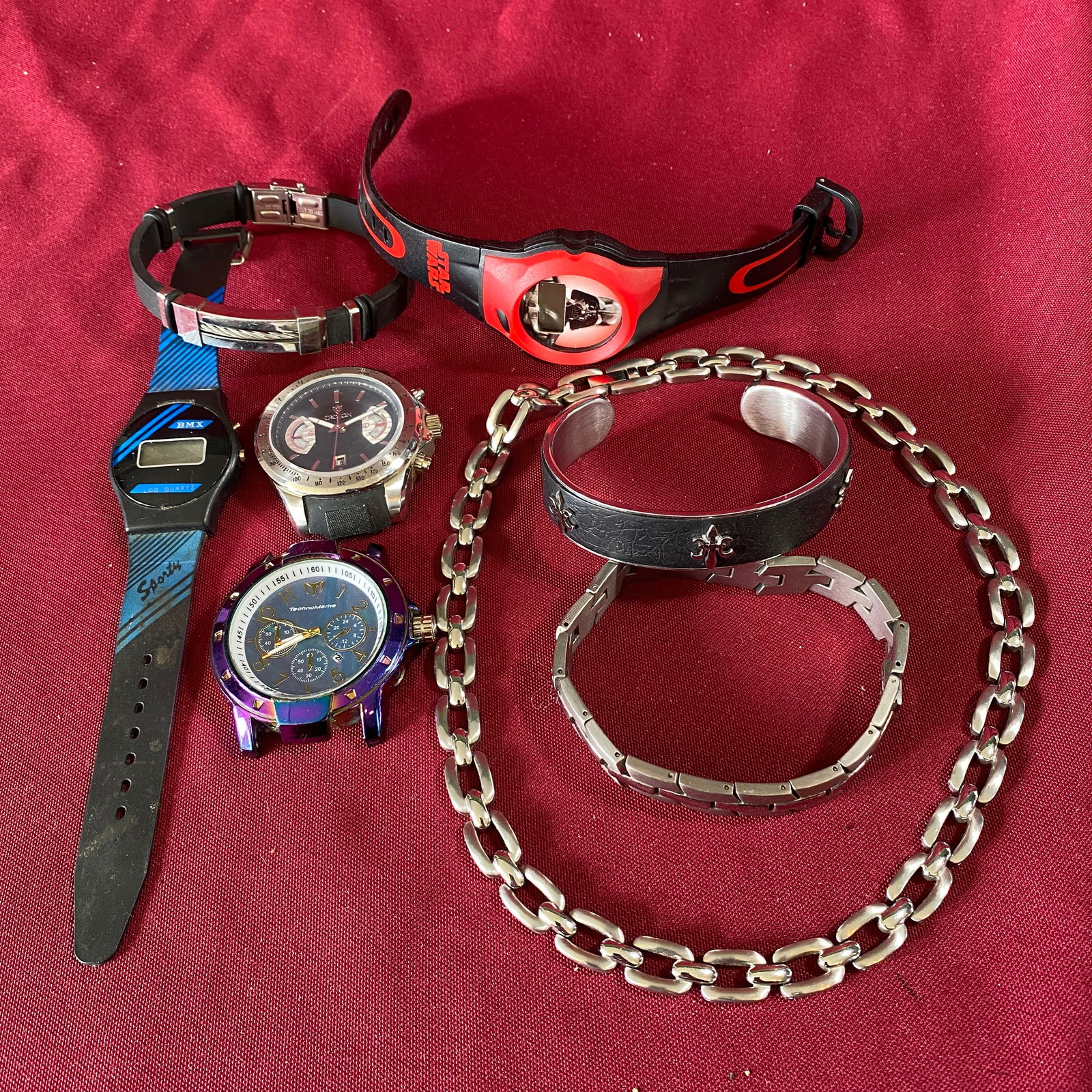 Assorted Watches, Watch Faces, and Jewelry - Most Stainless Steel, Cordon, Technomarine, Etc. -: Assorted Watches, Watch Faces, and Jewelry - Most Stainless Steel, Cordon, Technomarine, Etc. - Untested