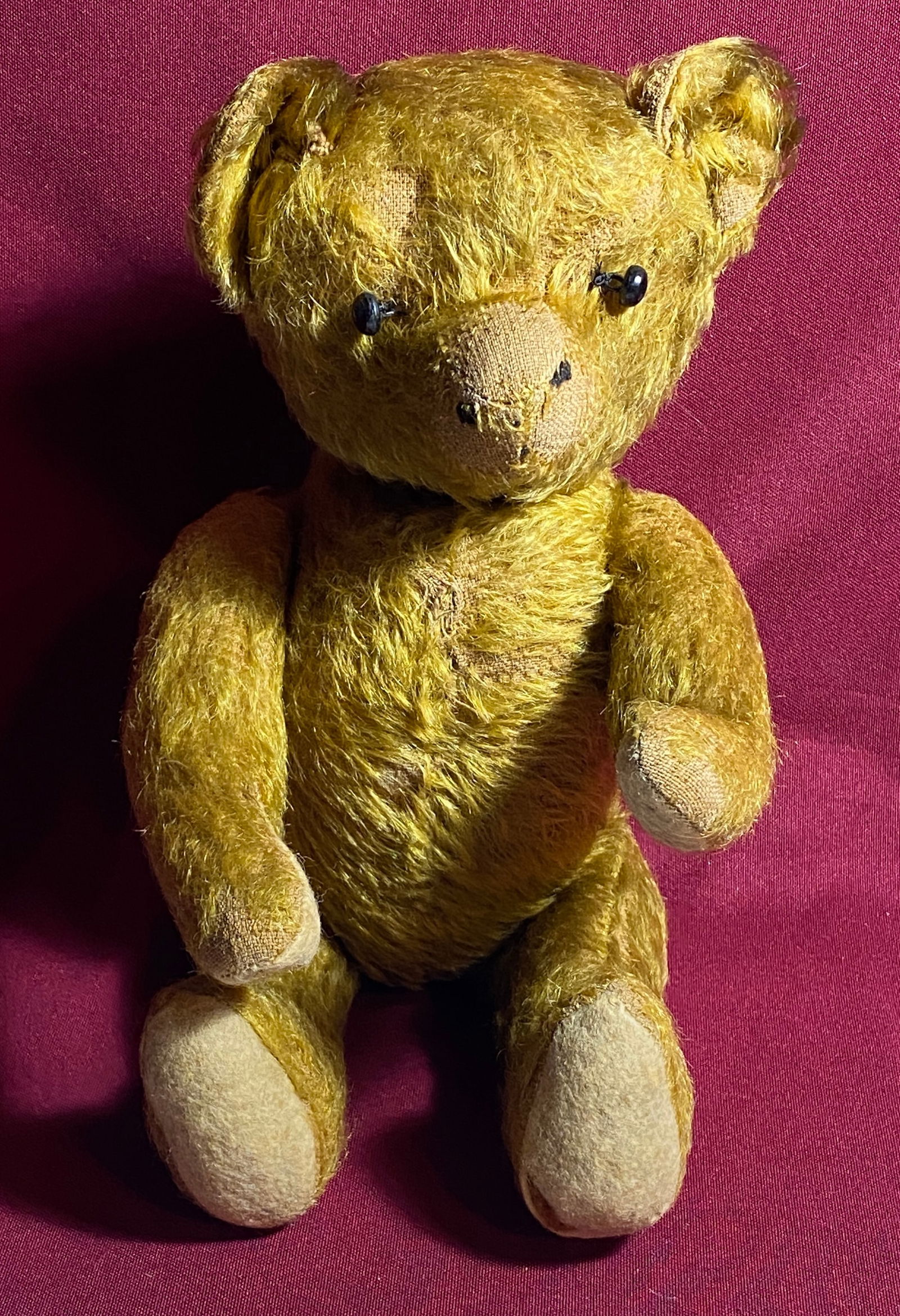 Antique 13" Mohair Teddy Bear - Believed to be Steiff - No Button: Antique 13" Mohair Teddy Bear - Believed to be Steiff - No Button
