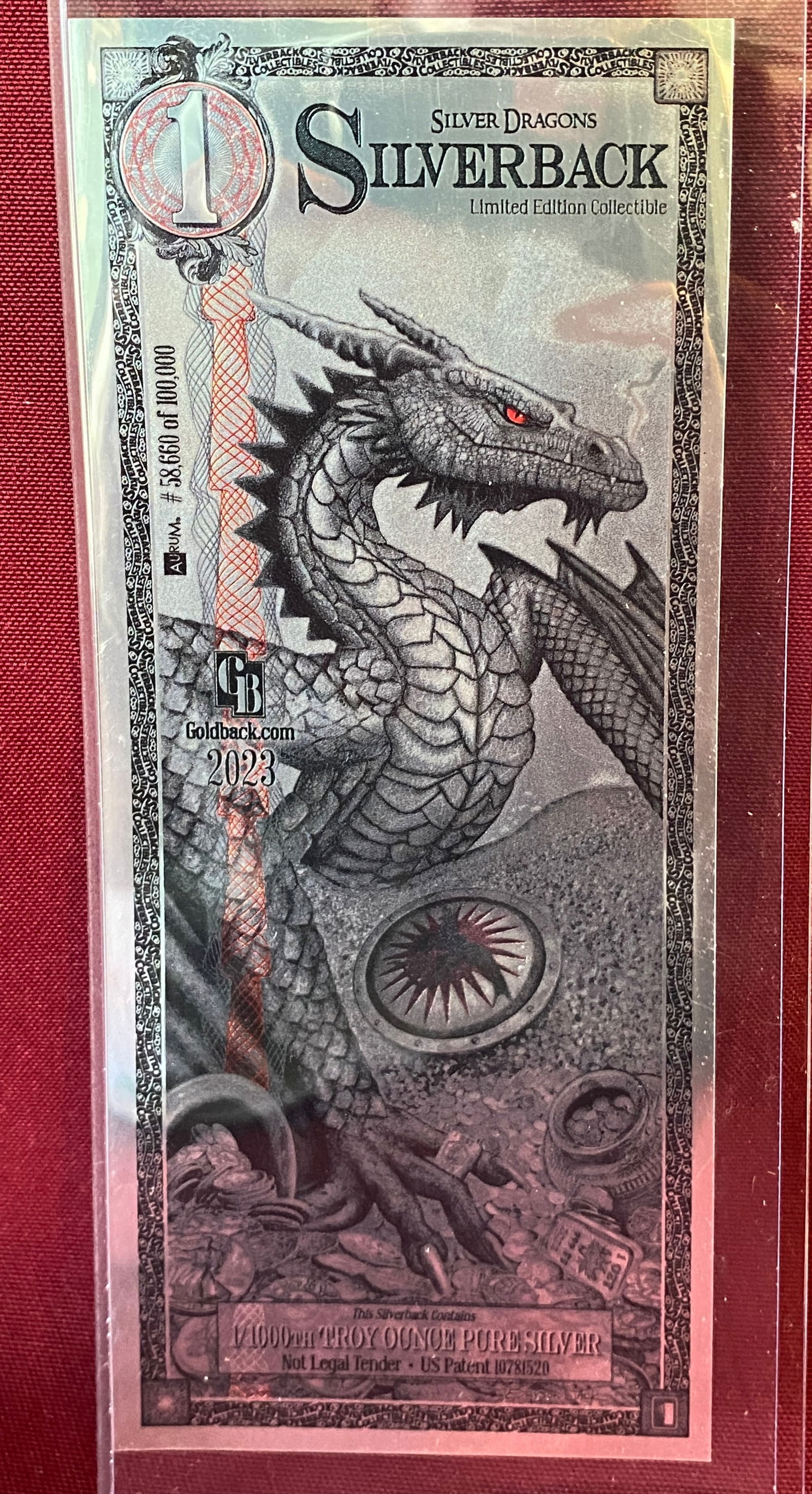 2023 Silver Back #58,660 of 100,000 Silver Dragons: 2023 Silver Back #58,660 of 100,000 Silver Dragons