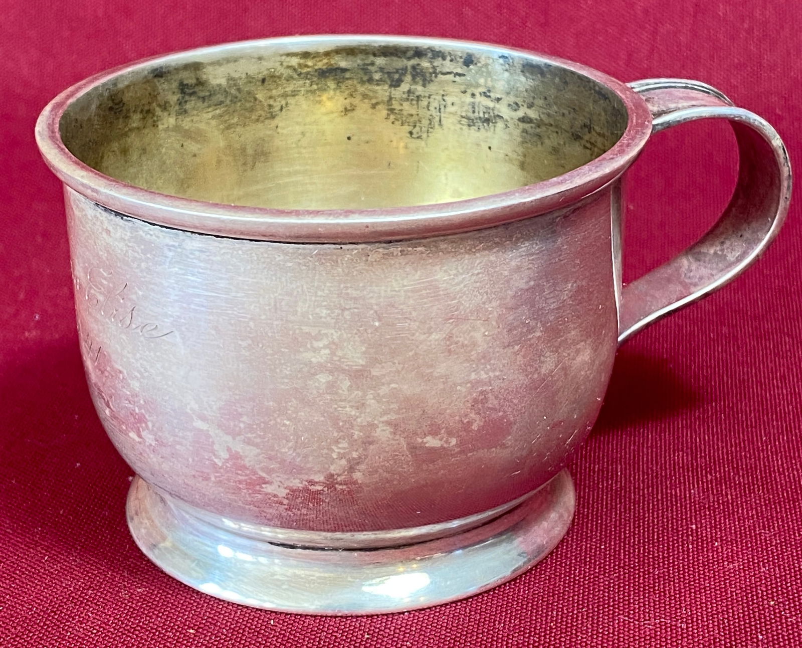 Gorham Sterling Silver Cup #695 (Not Weighted) - 90 Grams - Monogrammed with Name: Gorham Sterling Silver Cup #695 (Not Weighted) - 90 Grams - Monogrammed with Name