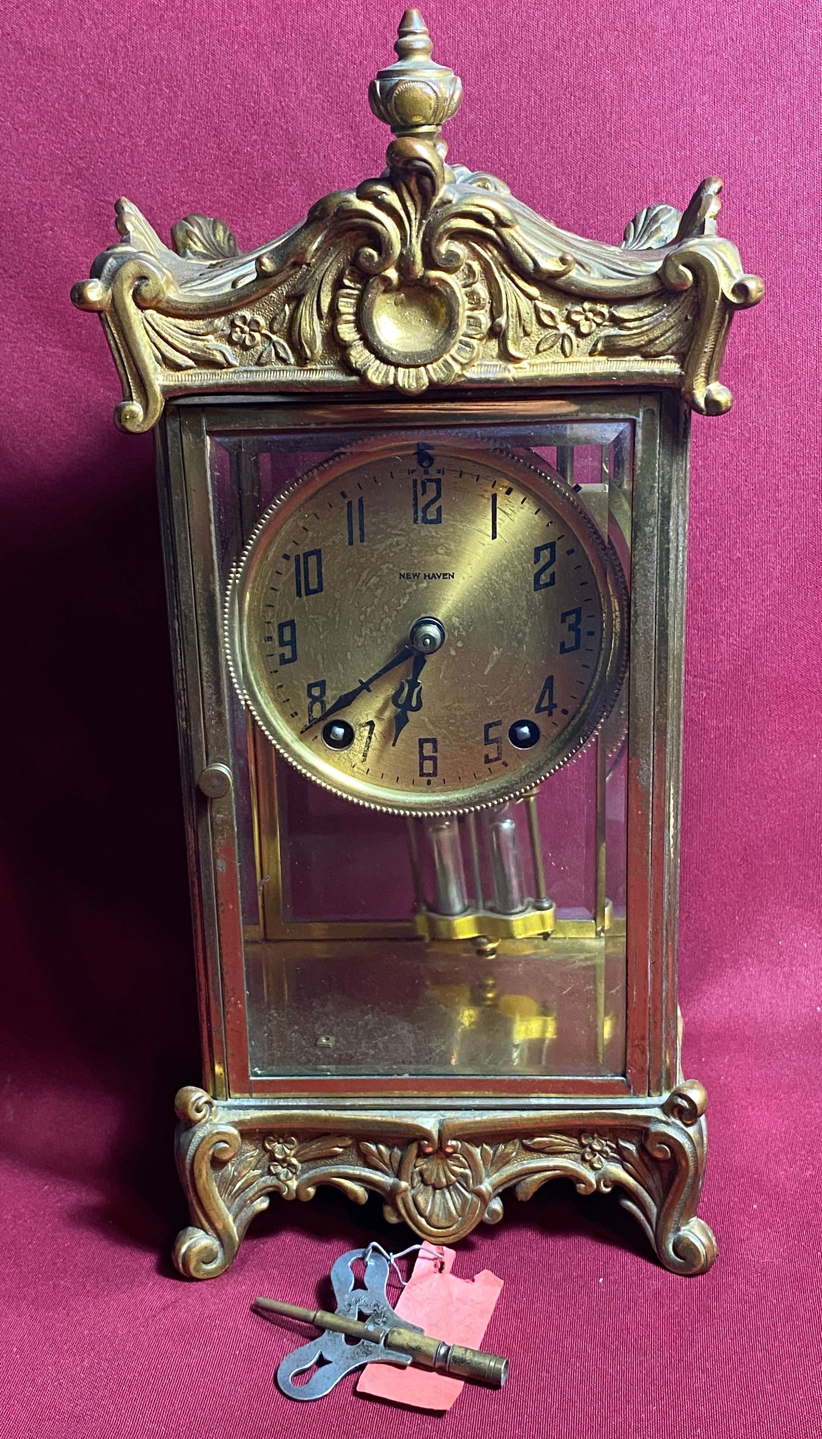 New Haven Over-Sized Regulator Clock with Fuzee Pendulum (1 of 13)