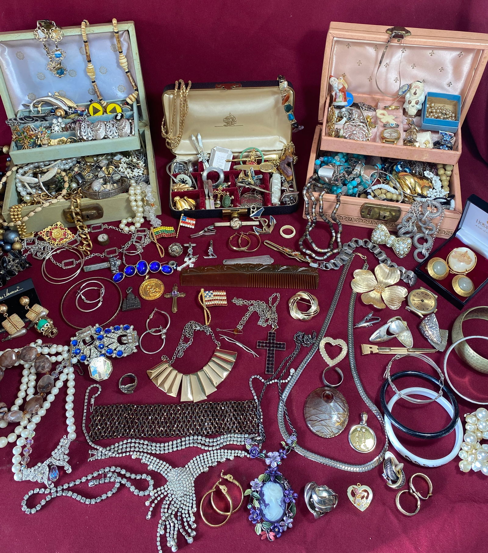 Vintage, Older, and Costume Jewelry, Etc. & Jewelry Boxes - Various Conditions and Types (1 of 8)